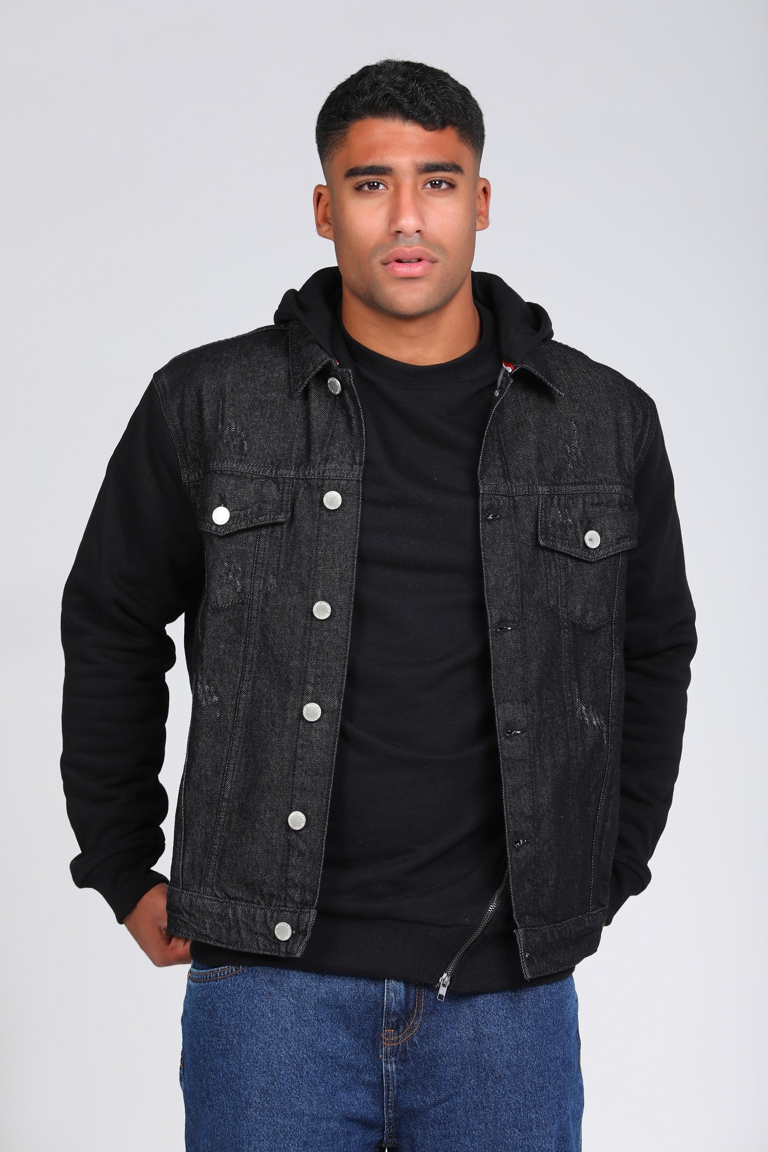 Hooded Denim Jacket W24MJK140 – Marcobergamo