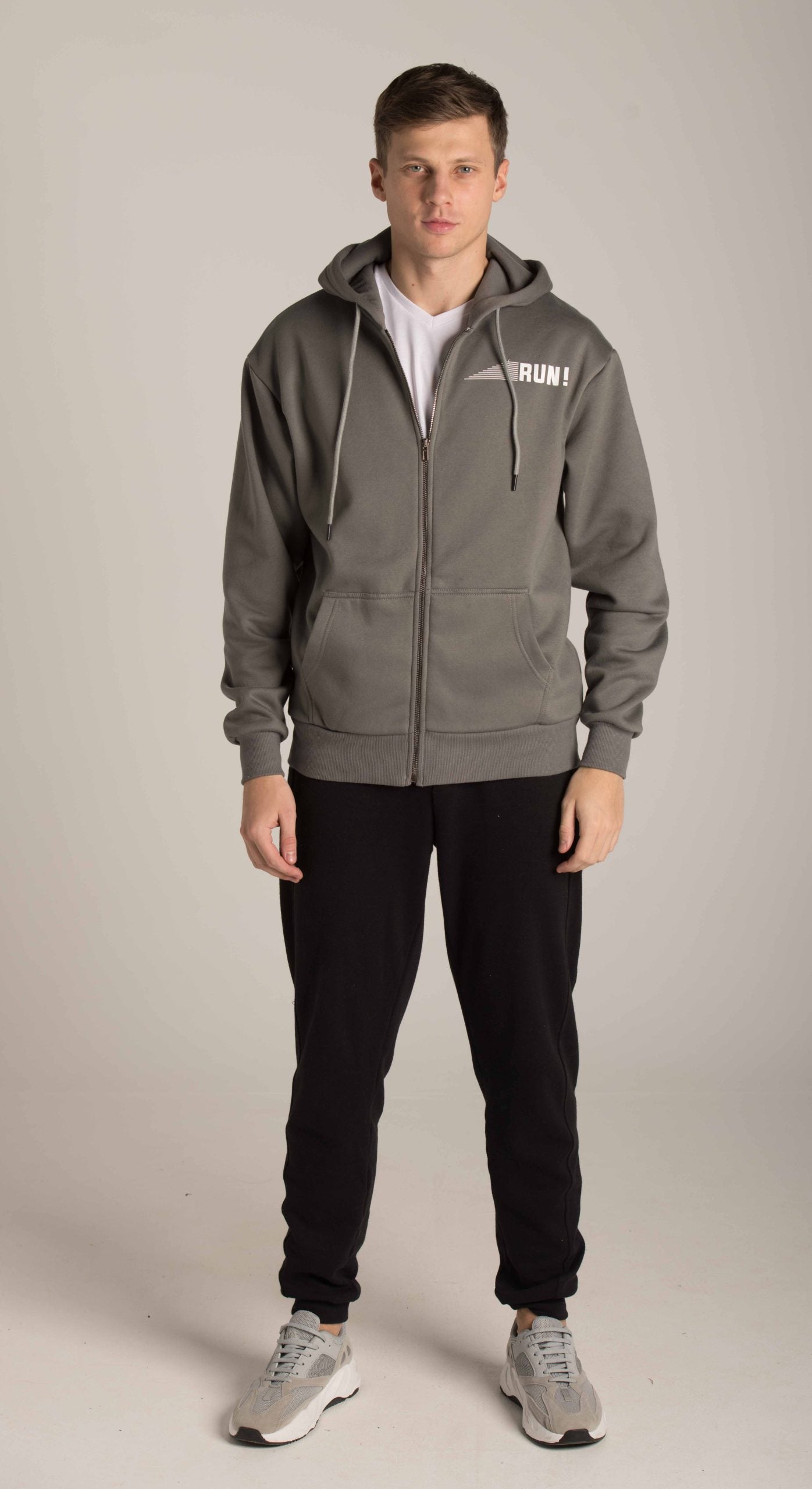 FRONT &amp; BACK ZIP FRONT HOODIE W23MSW321