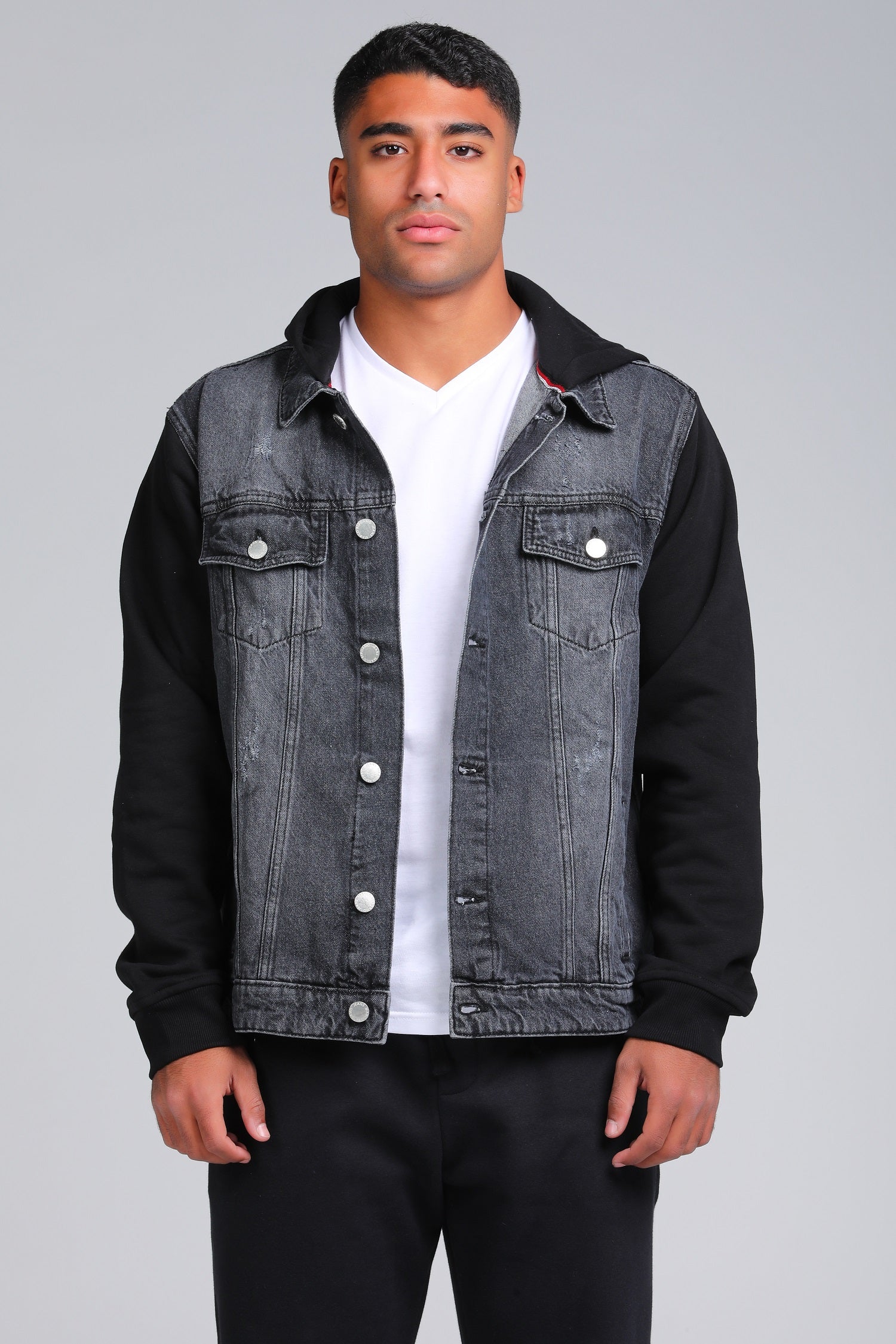 Hooded Denim Jacket W24MJK139