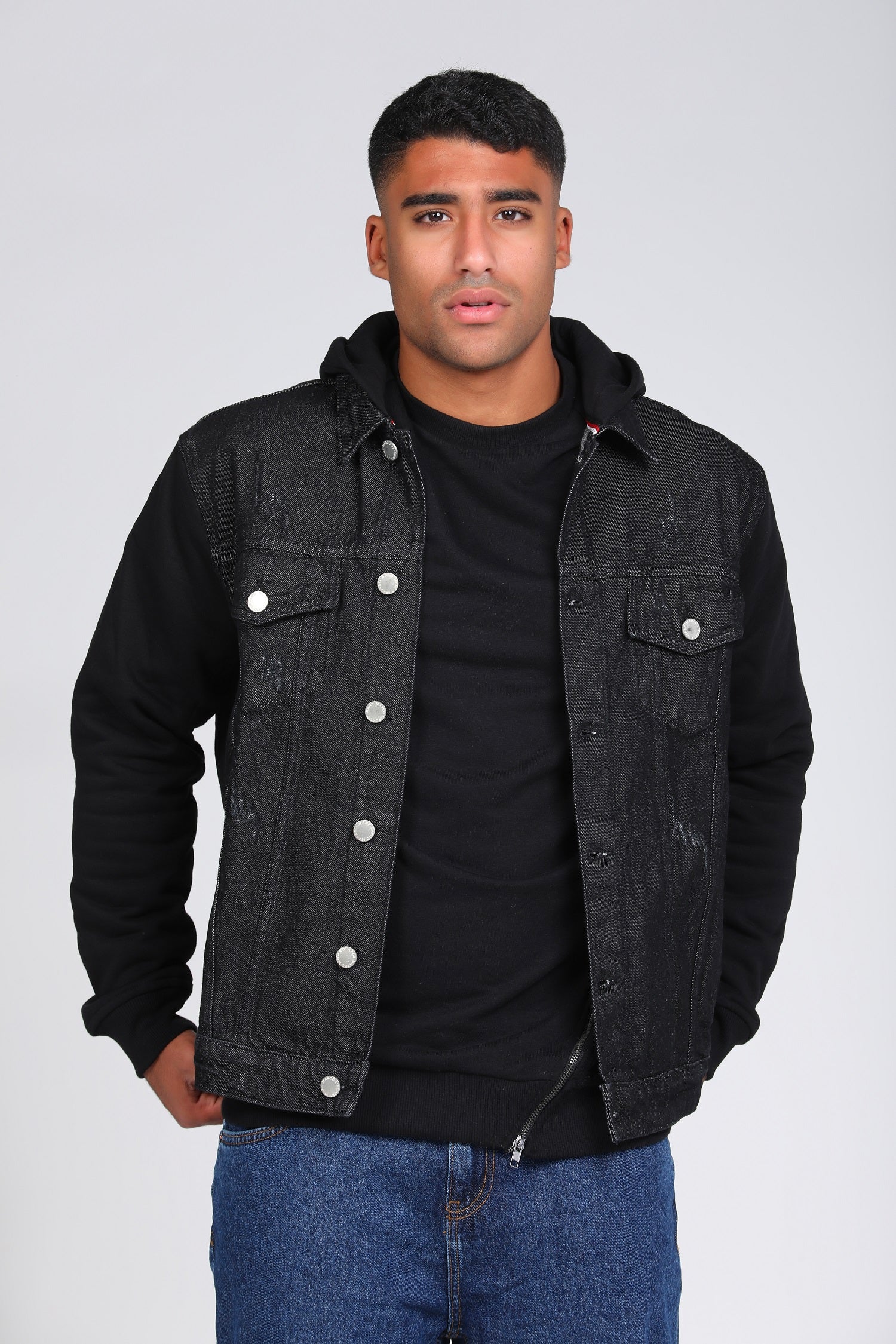 Hooded Denim Jacket W24MJK140