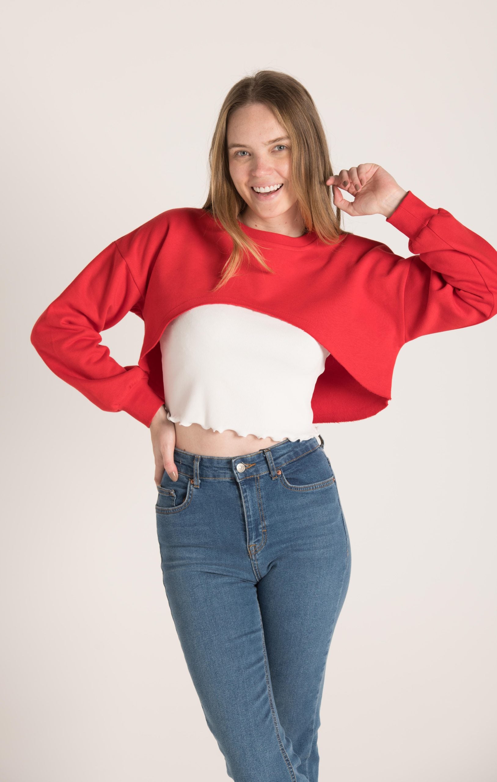 SUPER CROP PLAIN UNFINISH TOP W23W525