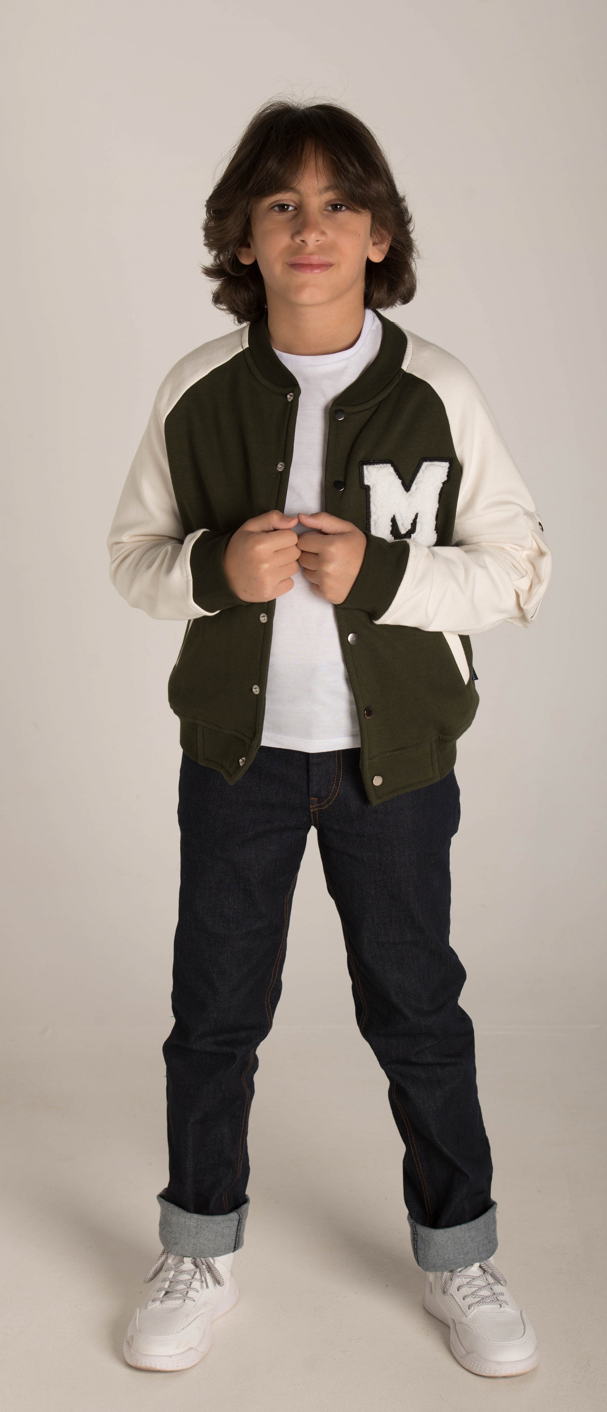 Back Print Baseball Jacket W23BSW854