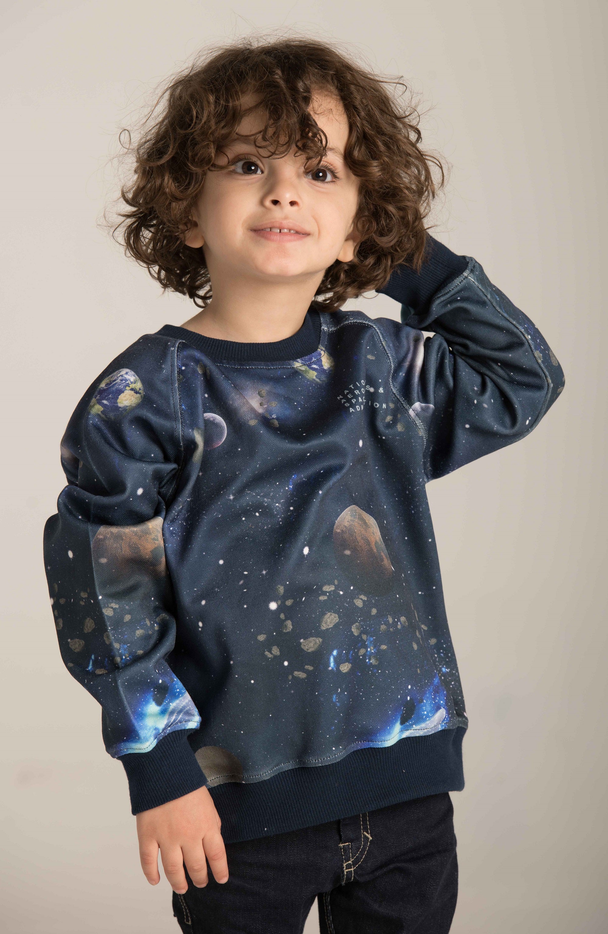 Space Allover Printed Sweatshirt W23BSW823