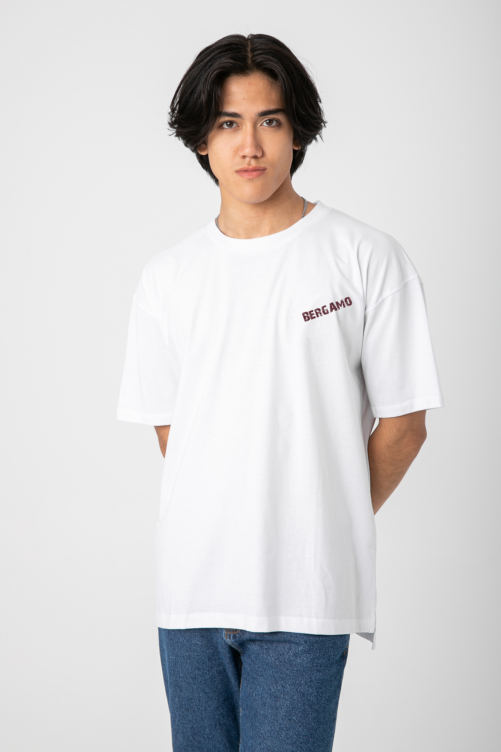 WHITE T-SHIRT WHITE BACK PRIN S24M004