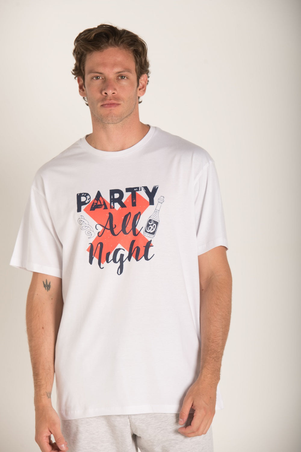 WHITE T-SHIRT WITH PARTY PRIN S24M483