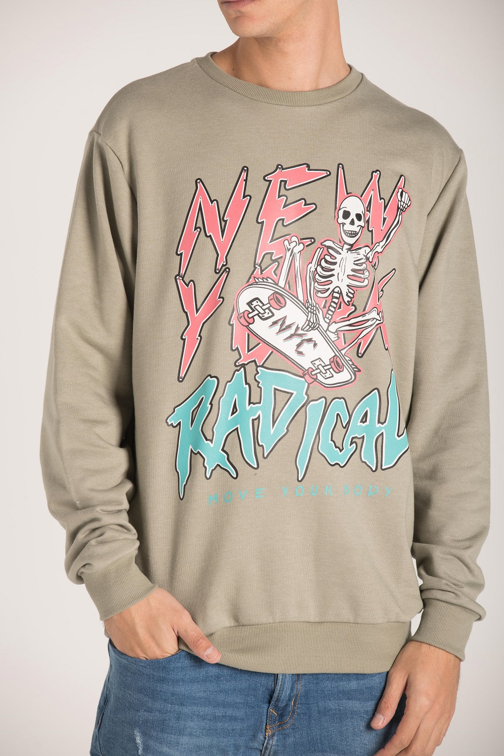 CREW R NECK PRINTED SWEATSHIRT W23M091