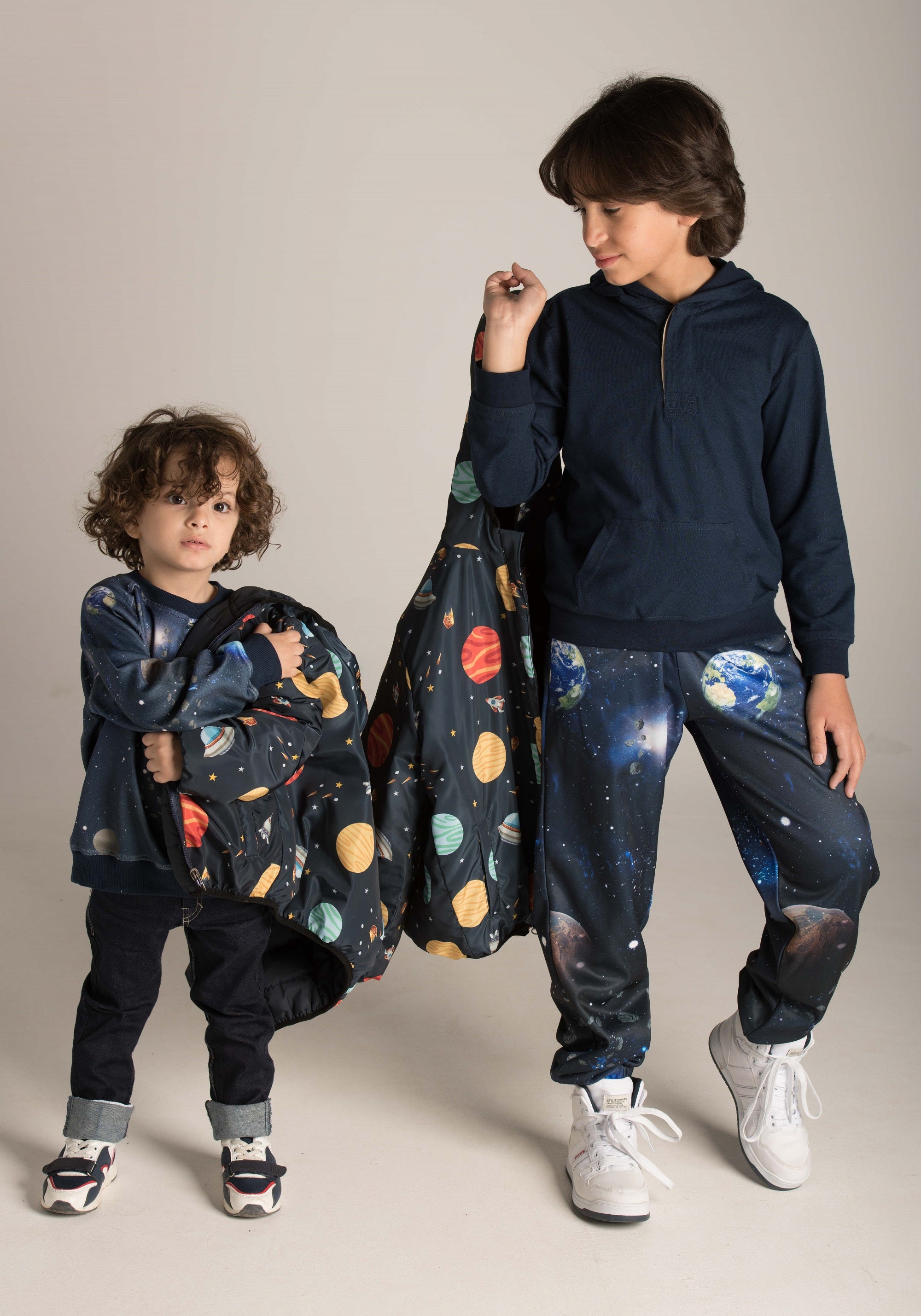 Printed & Plain Double Face Jacket W23BJK835