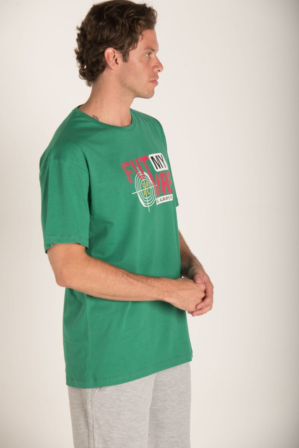 MODERN FITDARK GREEN T-SHIRT S23M492