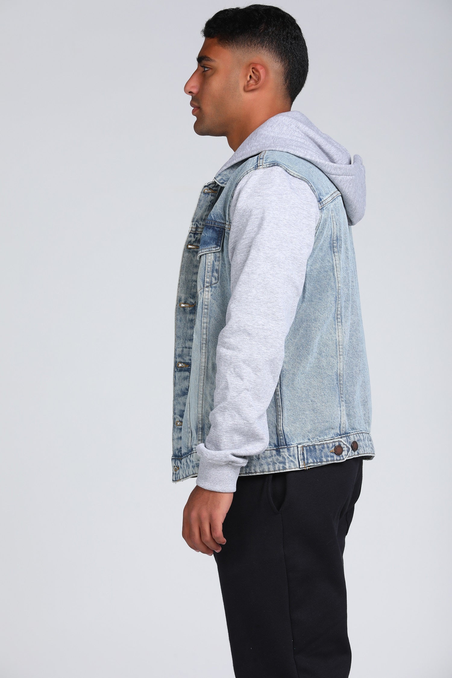 Hooded Denim Jacket W24MJK138