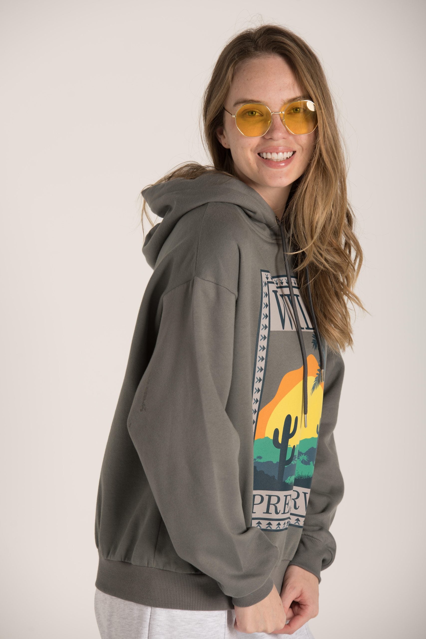 FRONT WILD PRINT HOODIE W23W614