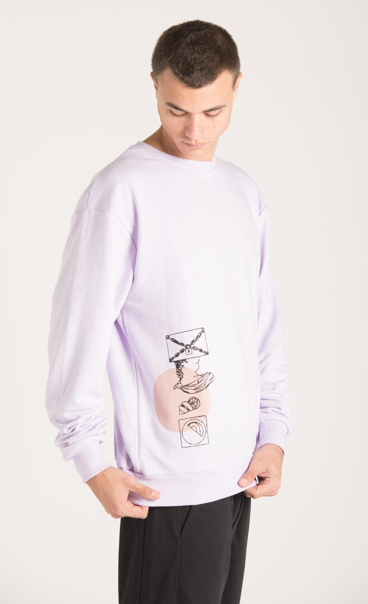 BACK & FRONT PRINT SWEATSHIRT W23M034