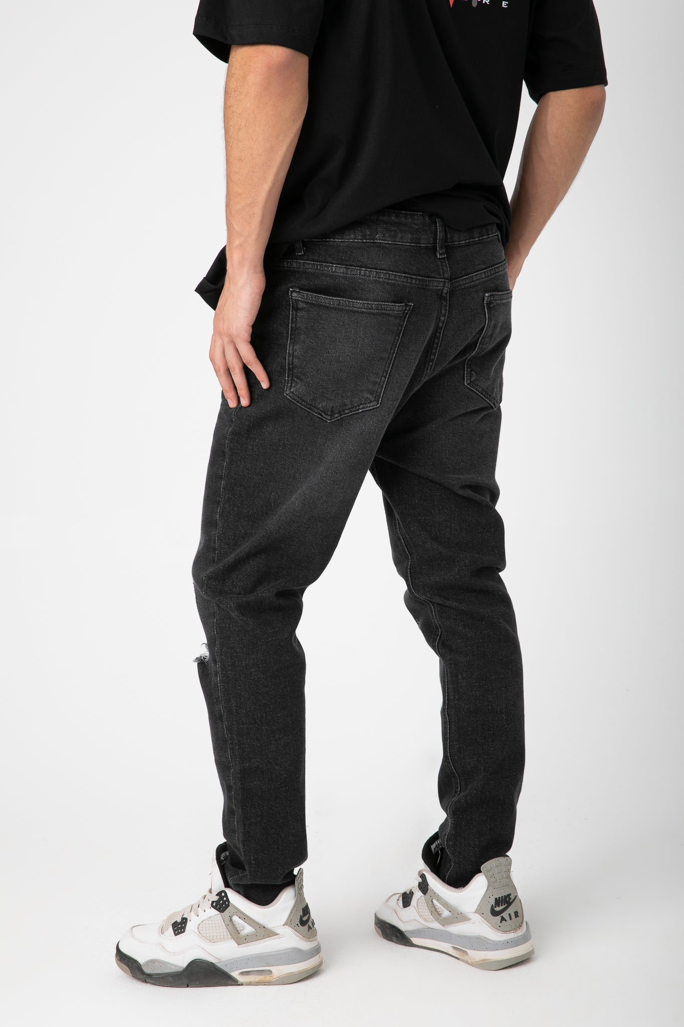 Men Jeans Carrot Ripped S22MJ004