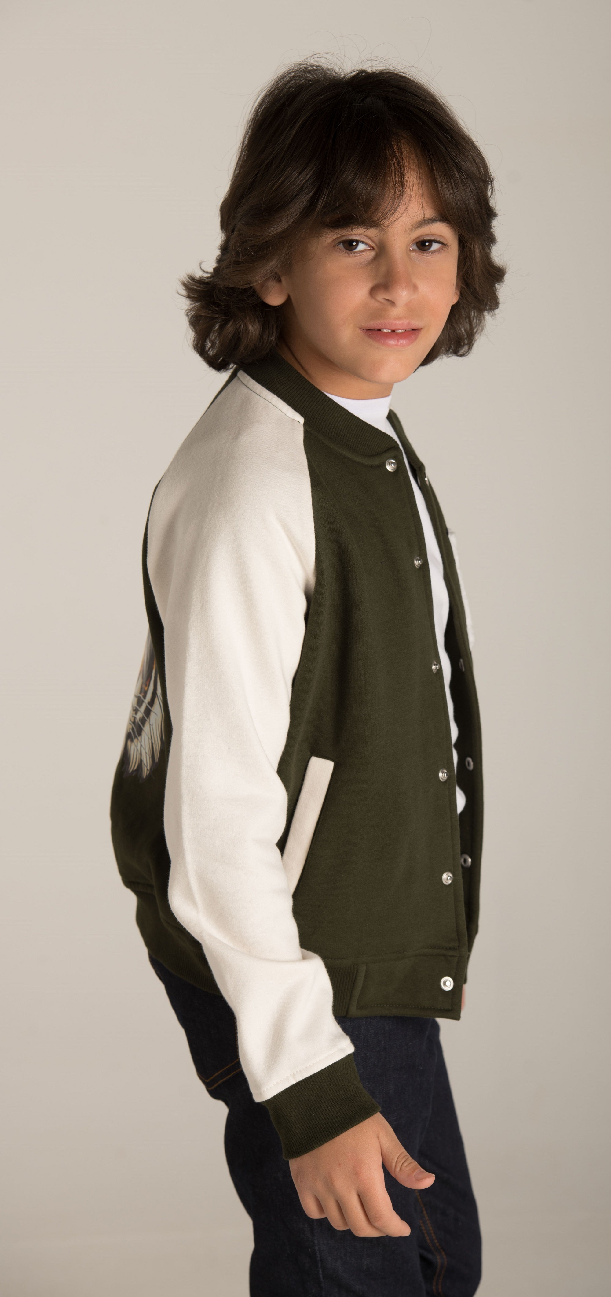 Back Print Baseball Jacket W23BSW854
