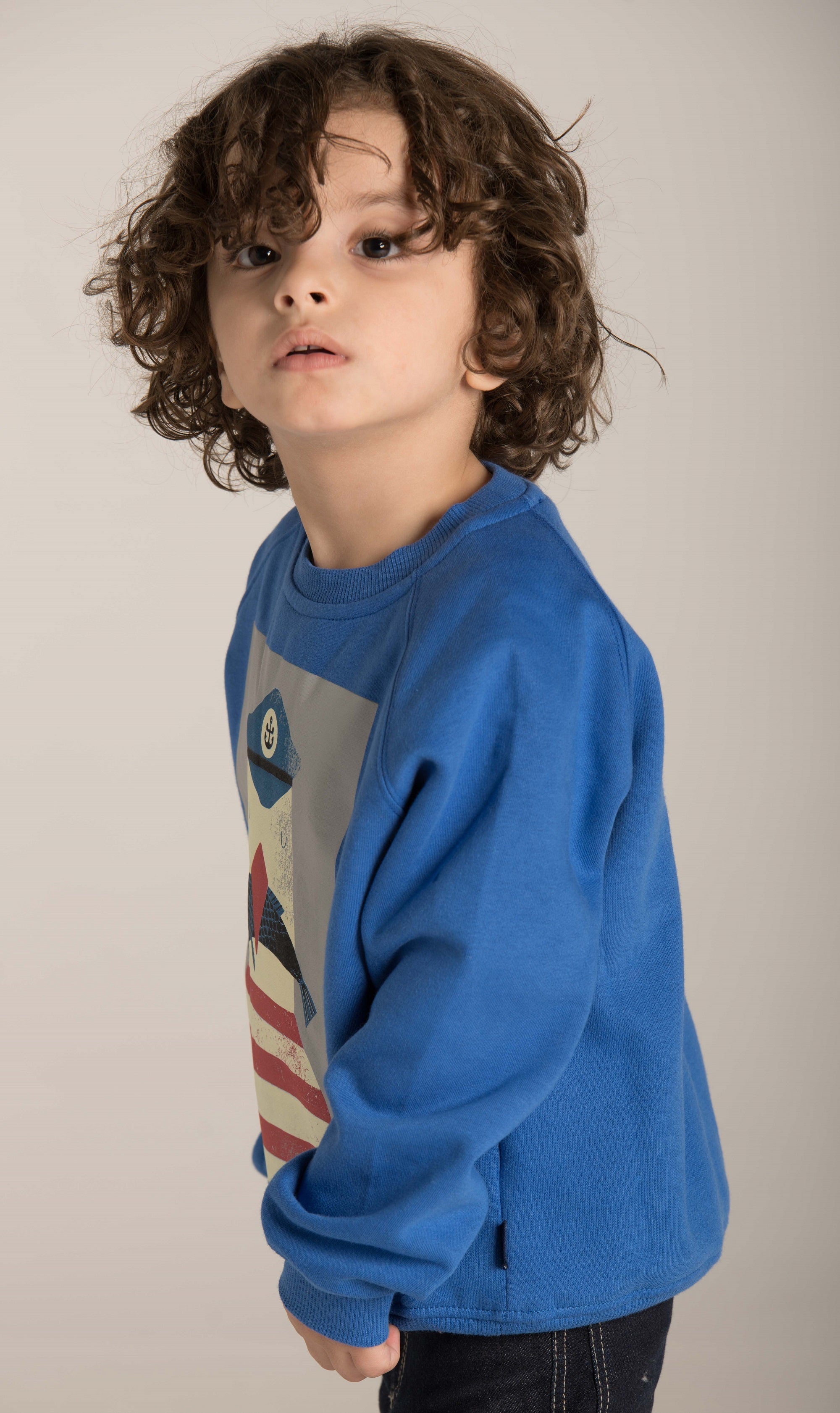 Front Print R-neck Sweatshirt W23BSW869