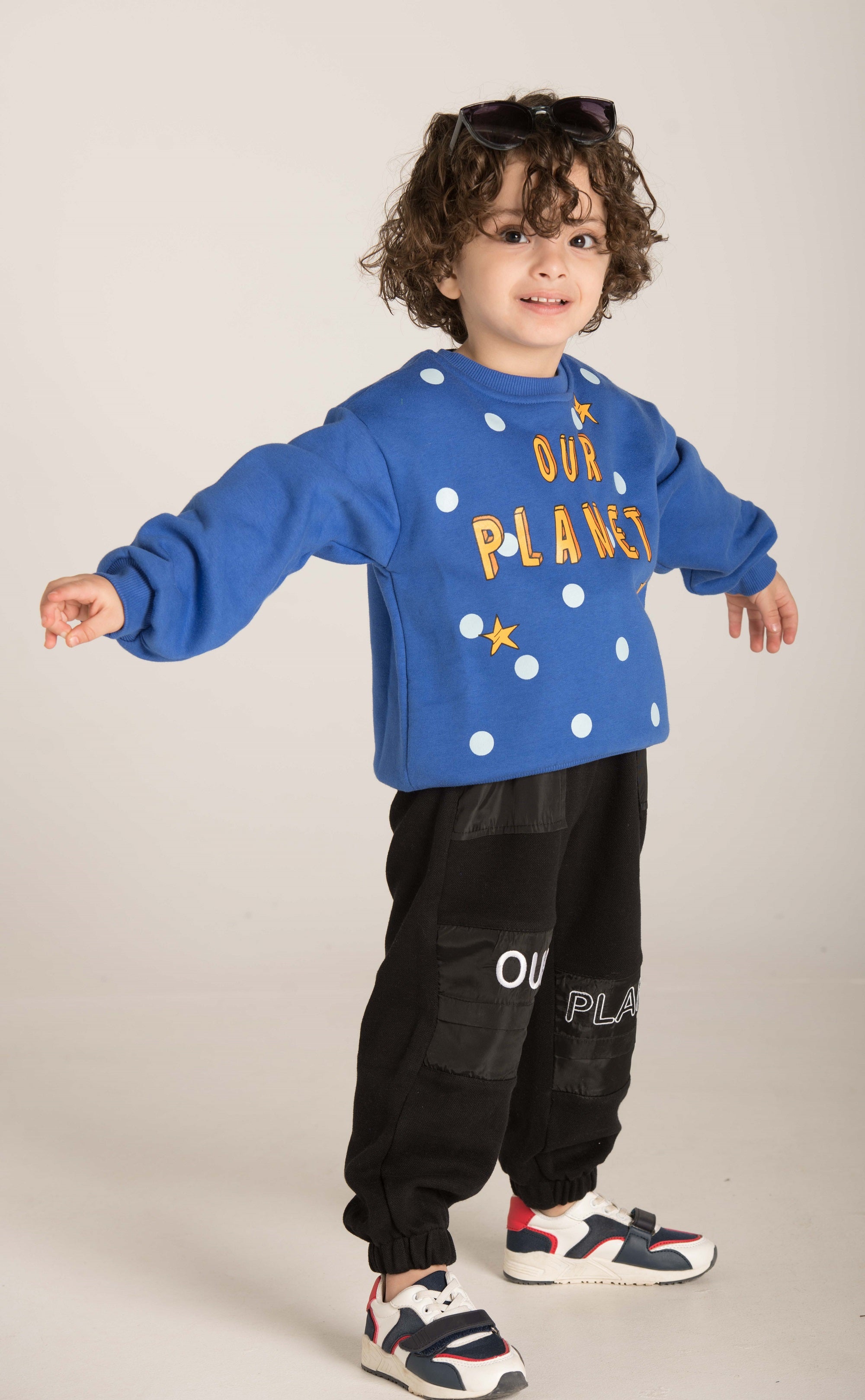 Planet Print R-Neck Sweatshirt W23BSW827