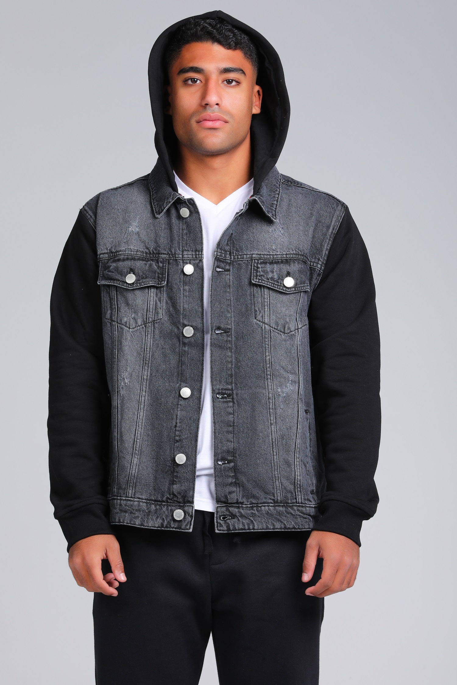 Hooded Denim Jacket W24MJK139