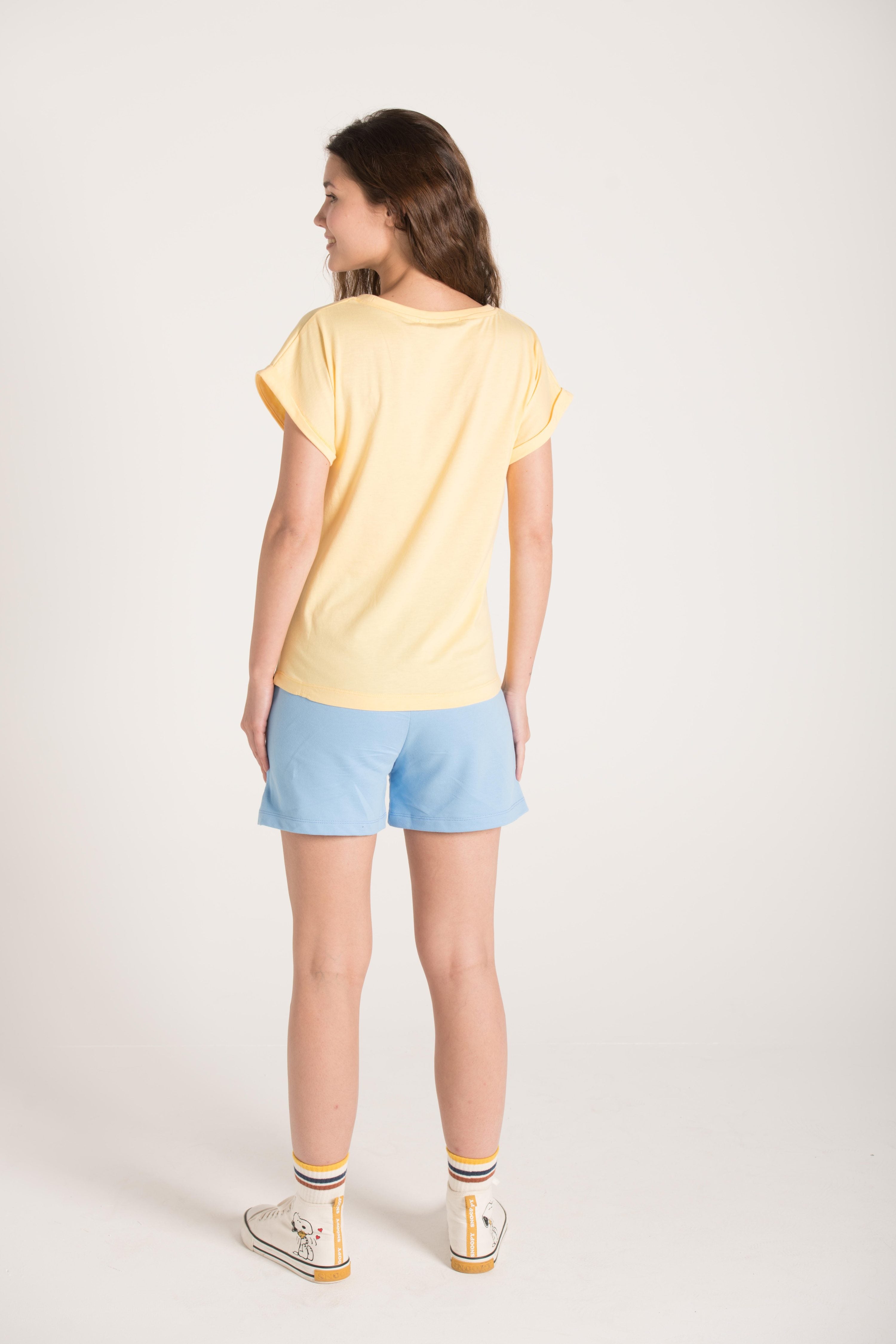 ELASTIC WAIST PLAIN SHORT S23W130