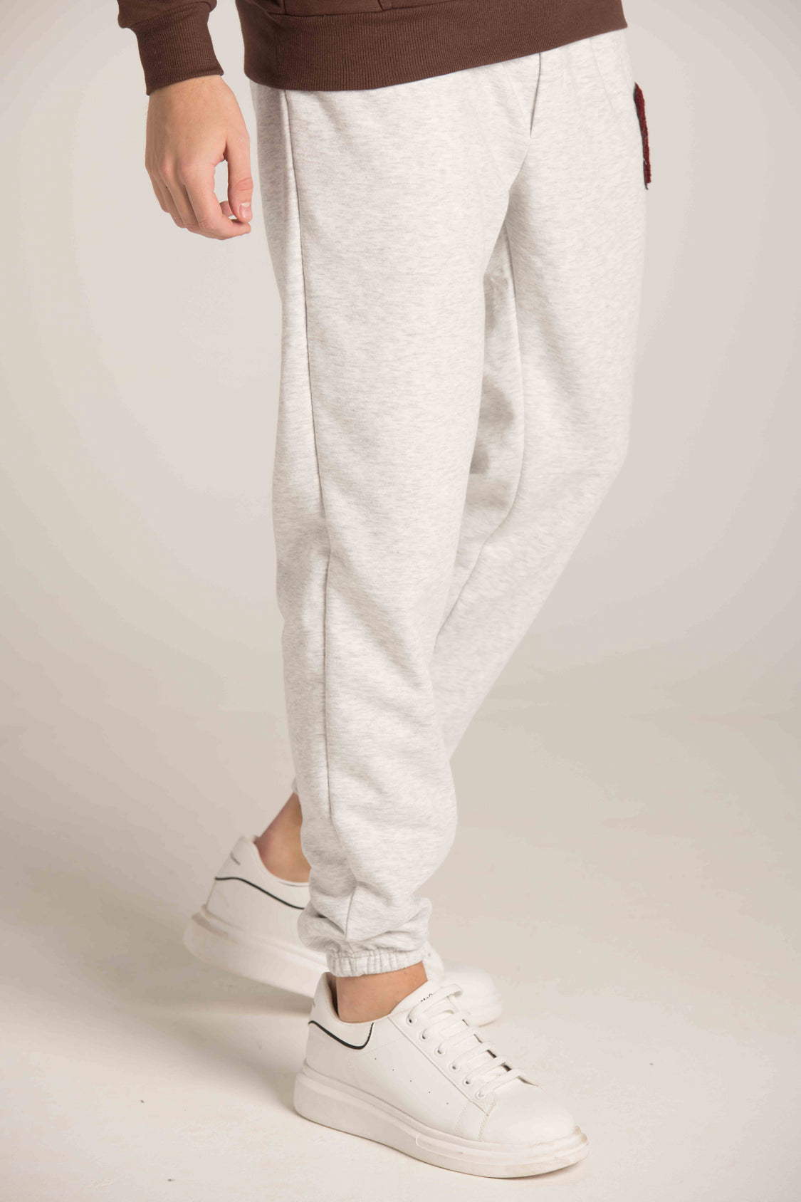 ELASTIC WAIST EMBROIDRD PANTS W23M129