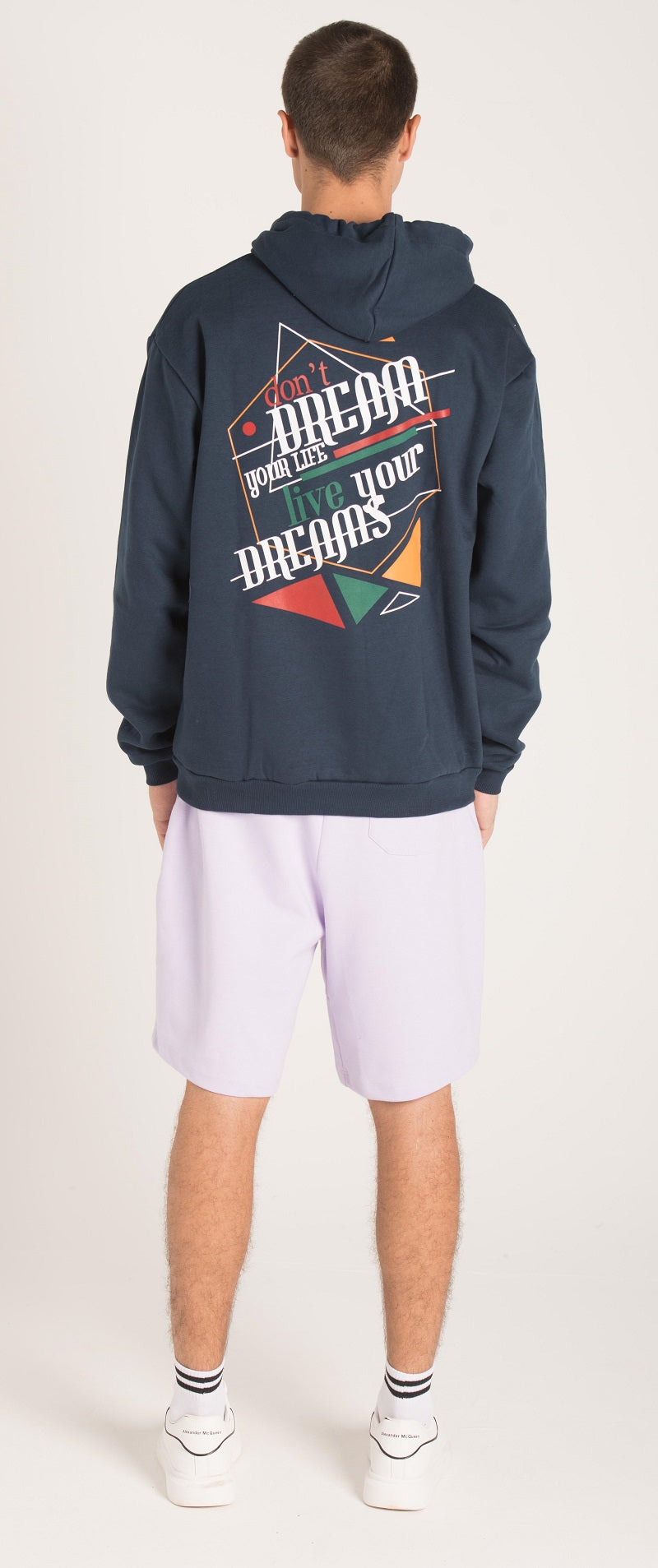 NAVY SWEATSHIRT WITH PRINT W23M041