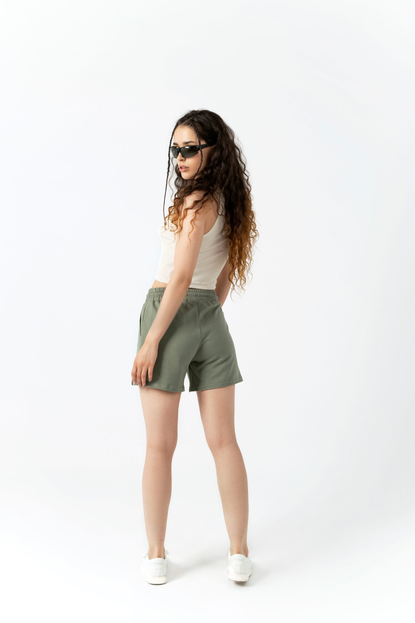 ELASTIC WAIST PLAIN SHORT S23W130