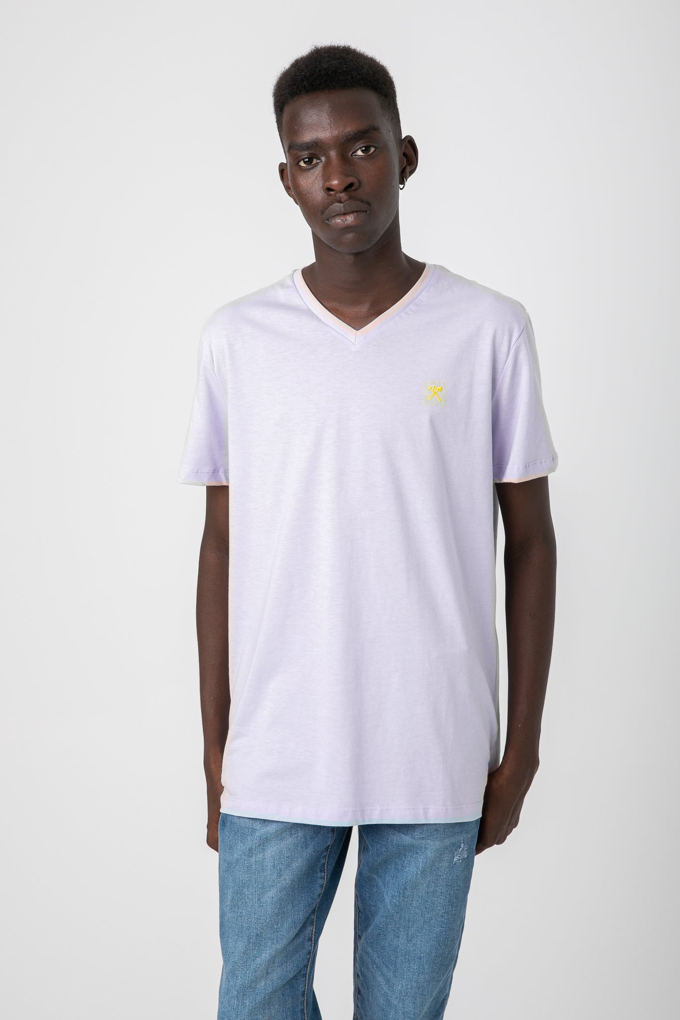 V.NECK T-SHIRT WITH LOGO S22M412