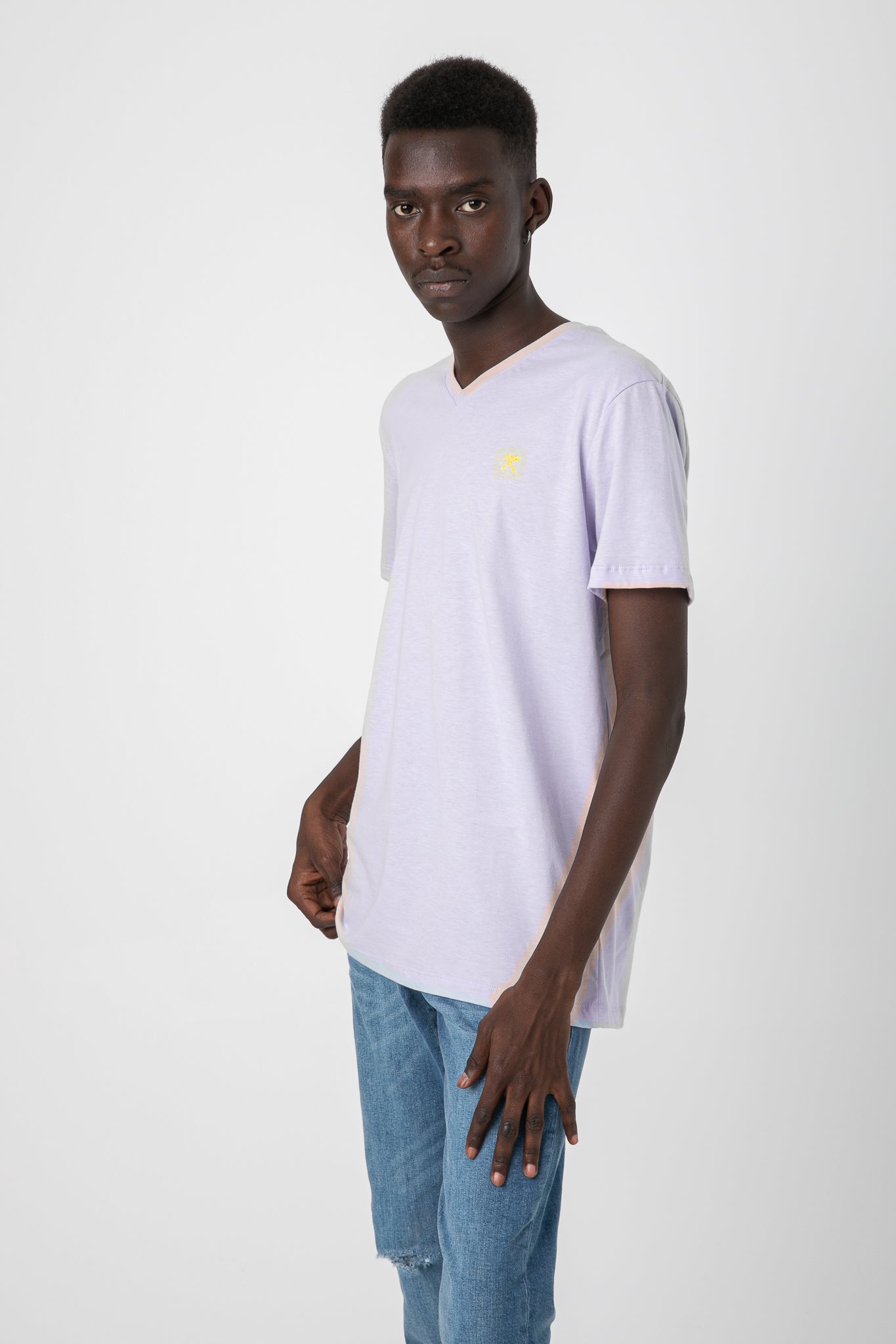 V.NECK T-SHIRT WITH LOGO S22M412