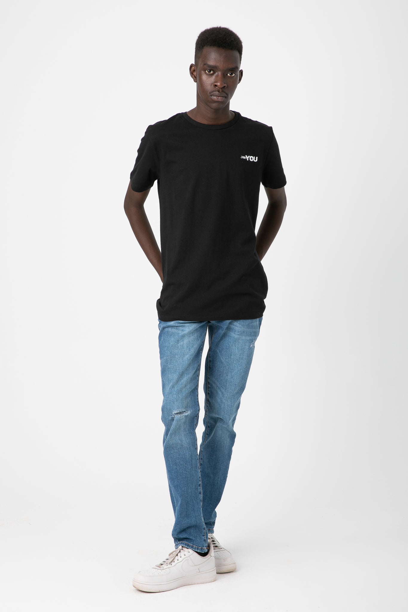 BLACK T-SHIRT WITH PRINT S24M417