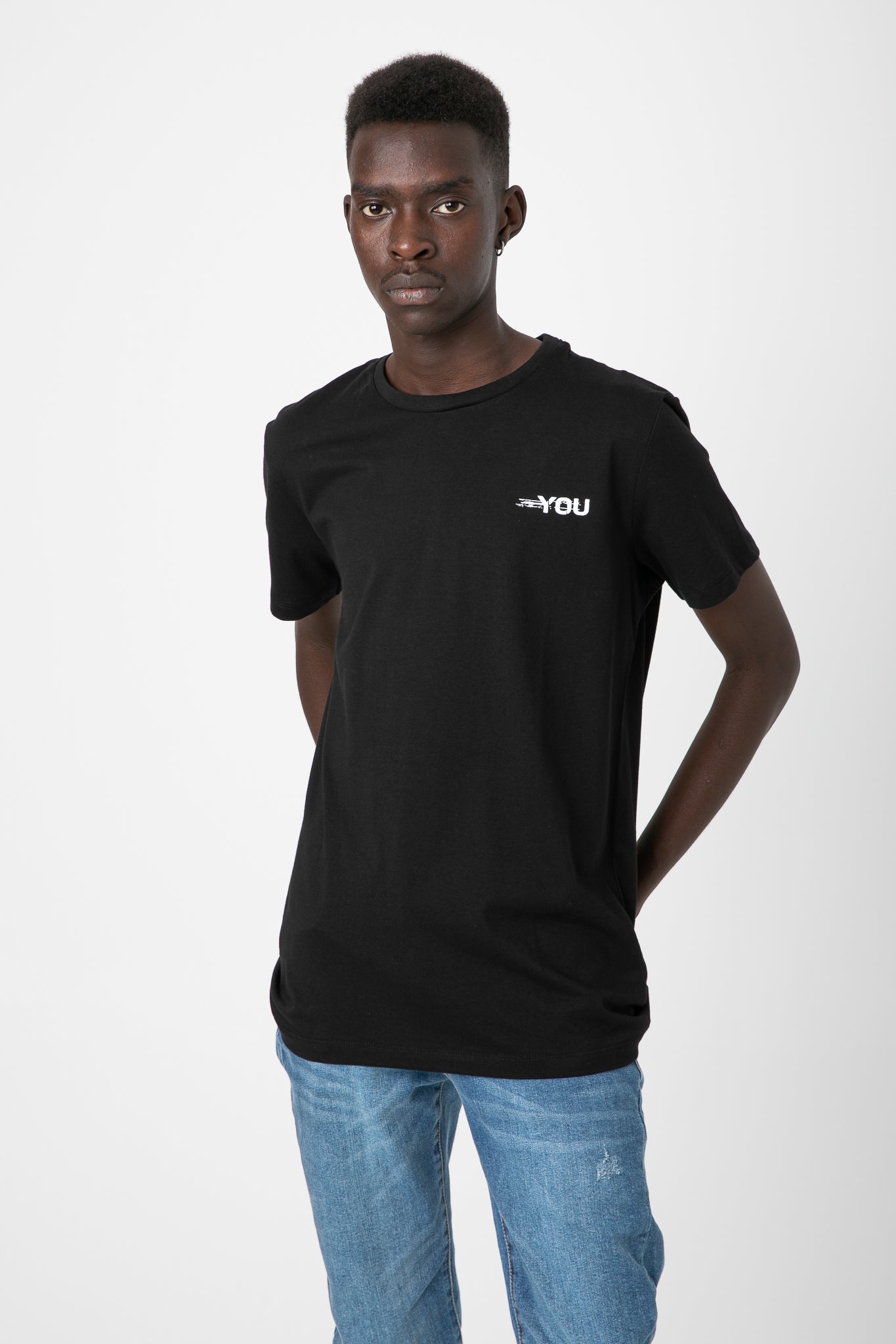 BLACK T-SHIRT WITH PRINT S24M417