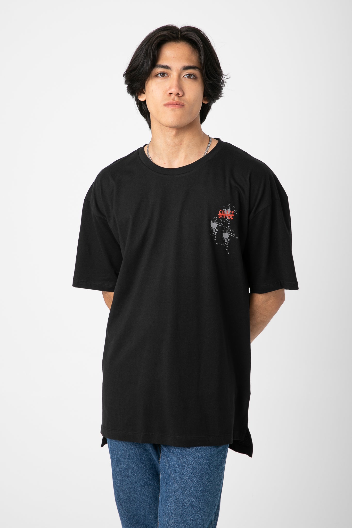 BLACK SAVAGE SUKLL T-SHIRT S24M512