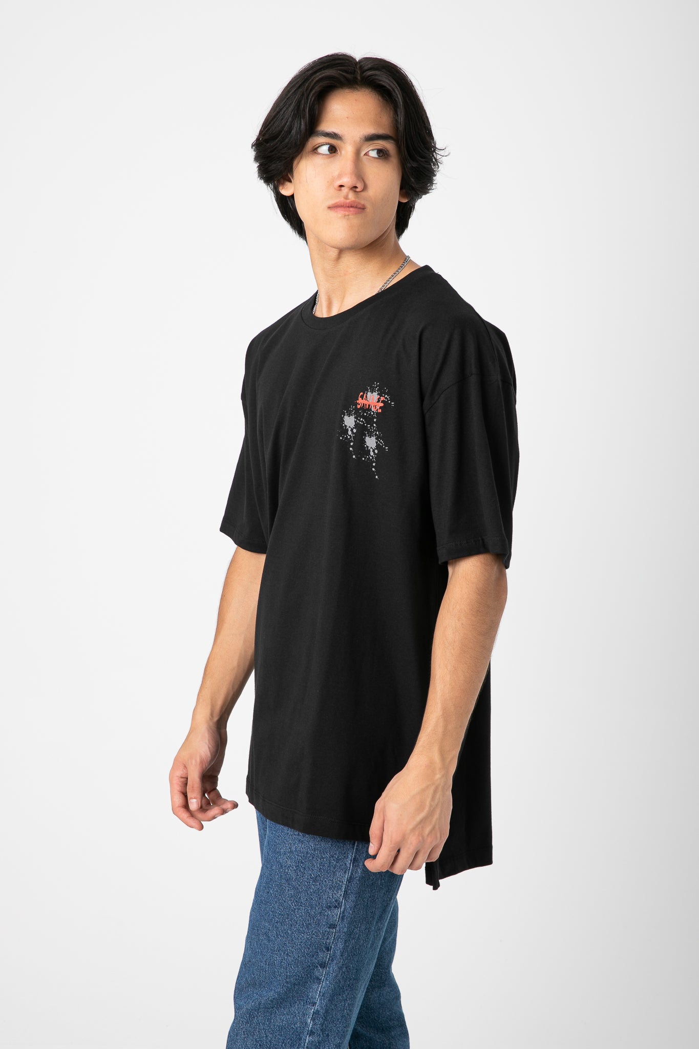 BLACK SAVAGE SUKLL T-SHIRT S24M512