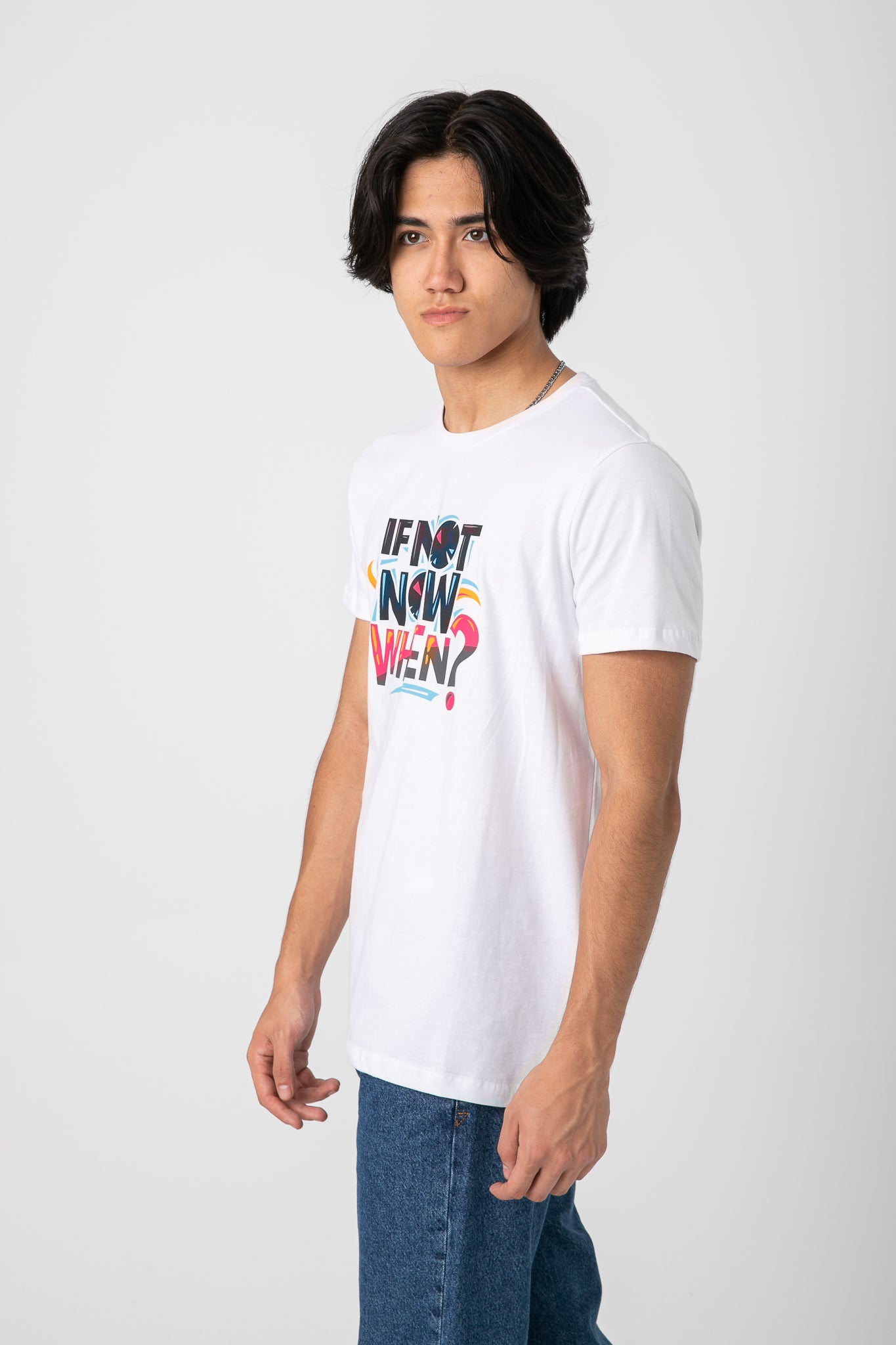 WHITE THE QUESTION  T-SHIRT S24M439