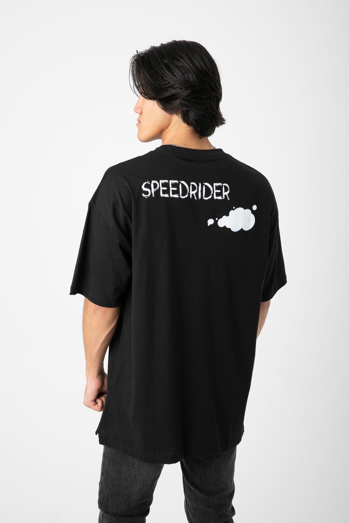 BLACK T-SHIRT  WITH PRINT S24M519