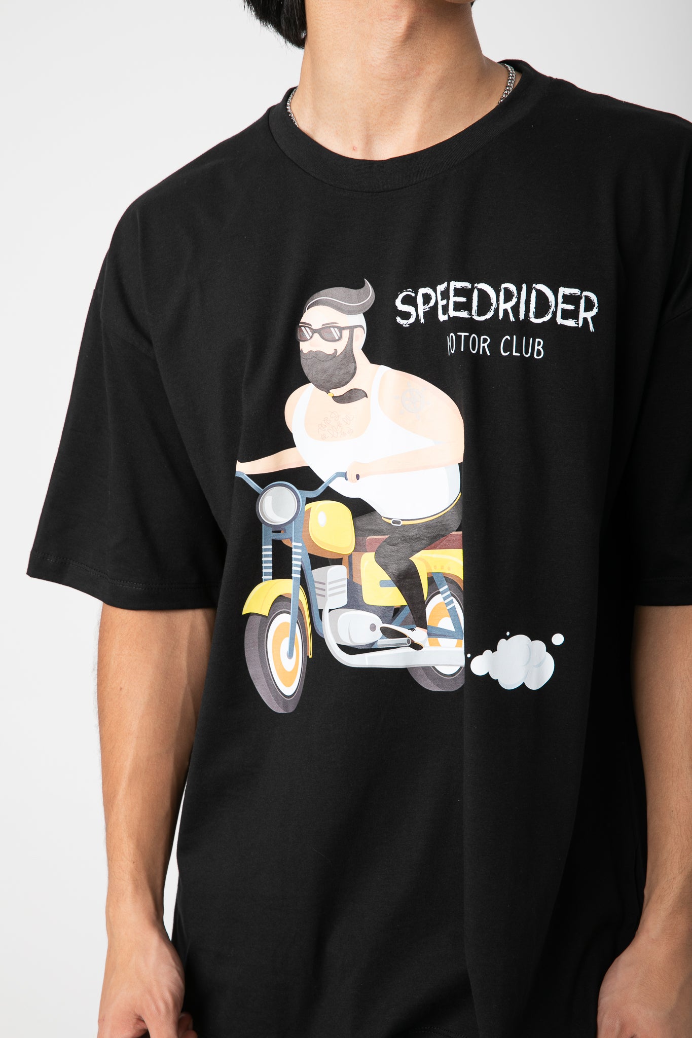BLACK T-SHIRT  WITH PRINT S24M519
