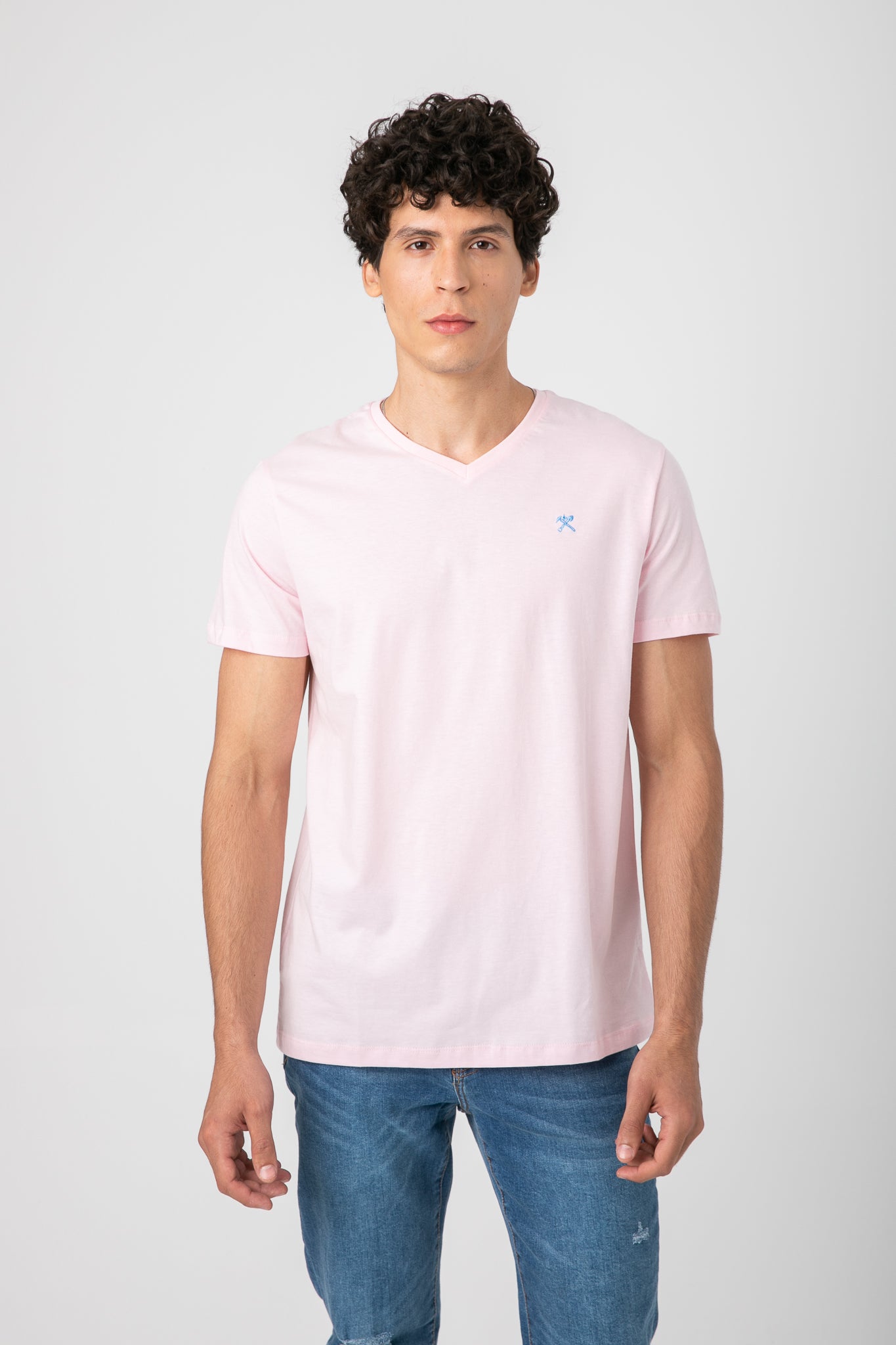 V.NECK T-SHIRT WITH LOGO S22M412