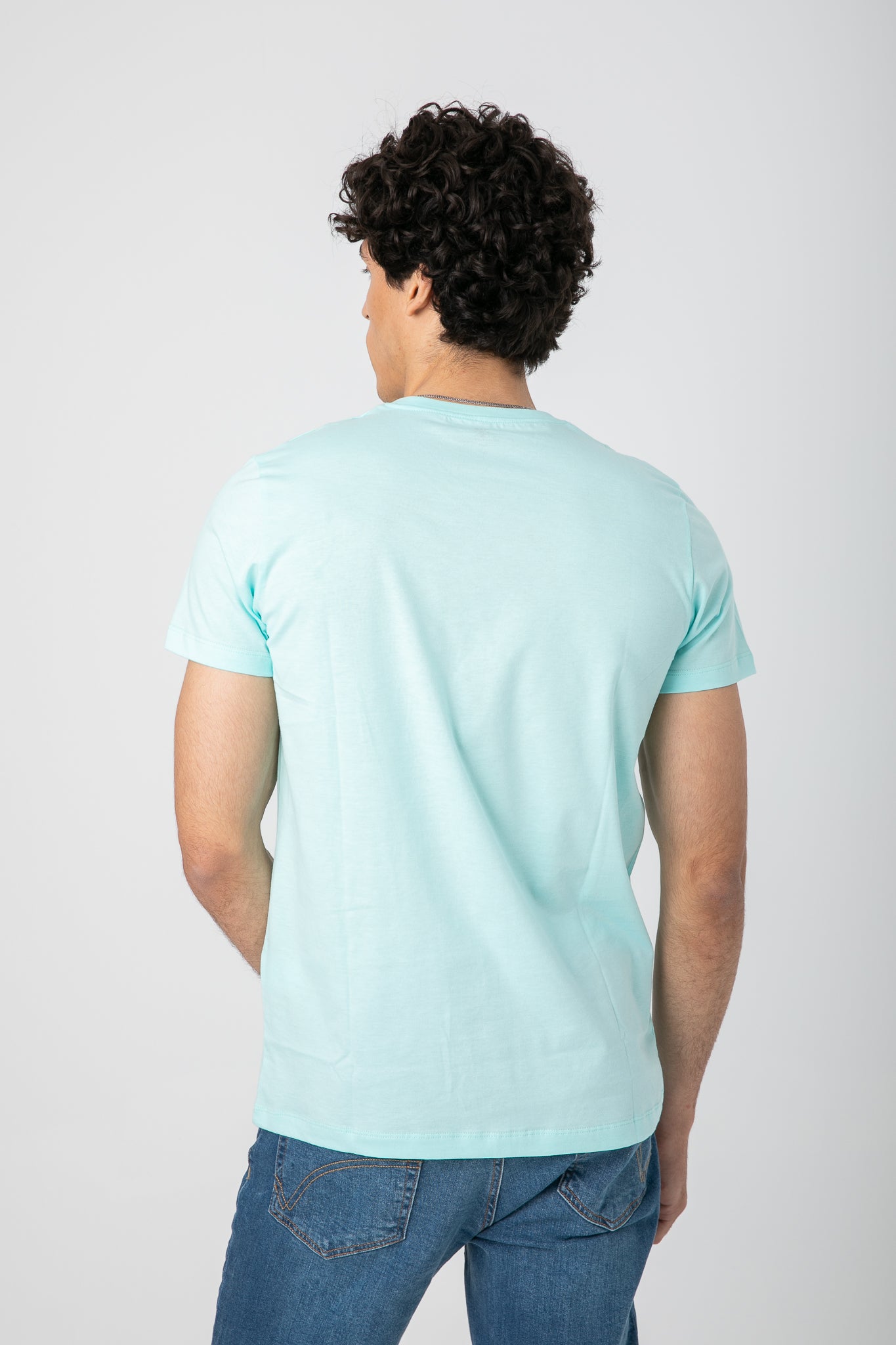 V.NECK T-SHIRT WITH LOGO S22M412