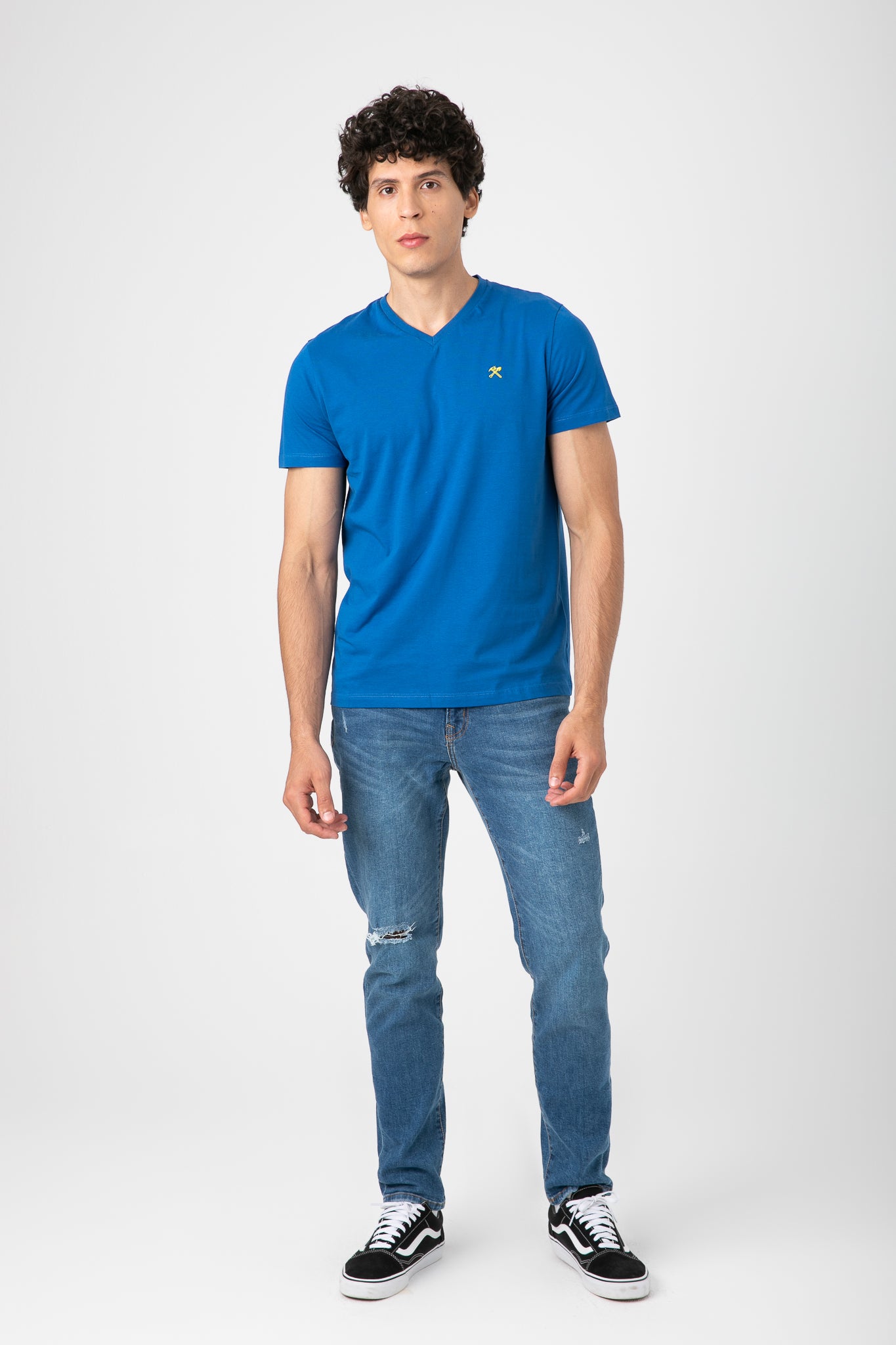 V.NECK T-SHIRT WITH LOGO S22M412