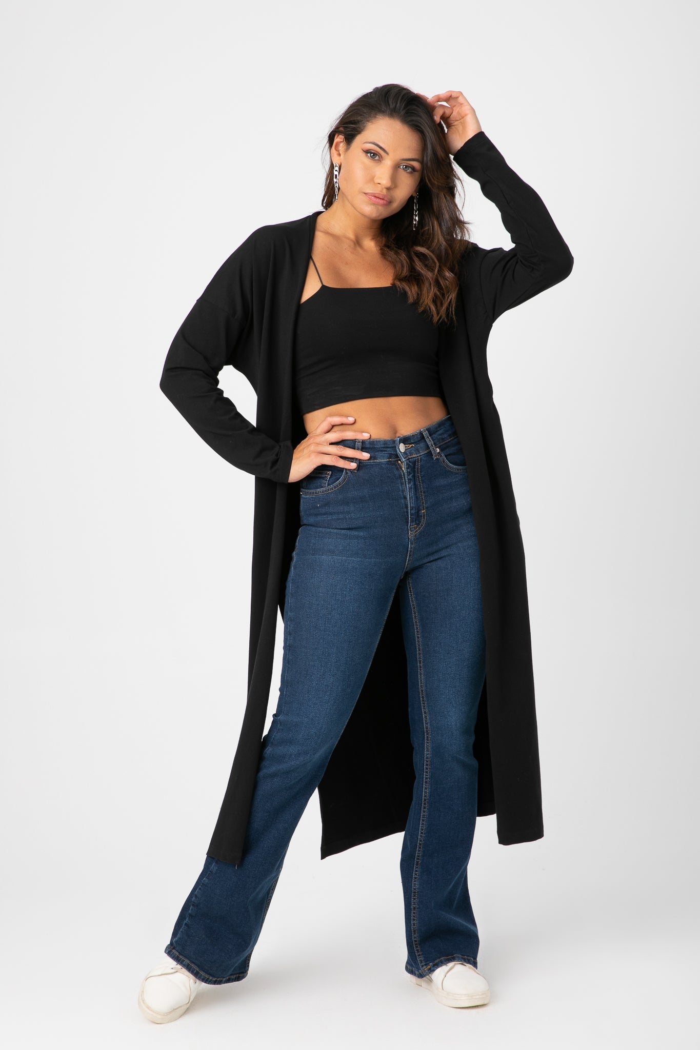 OPEN FRONT PLAIN CARDIGAN S24W276