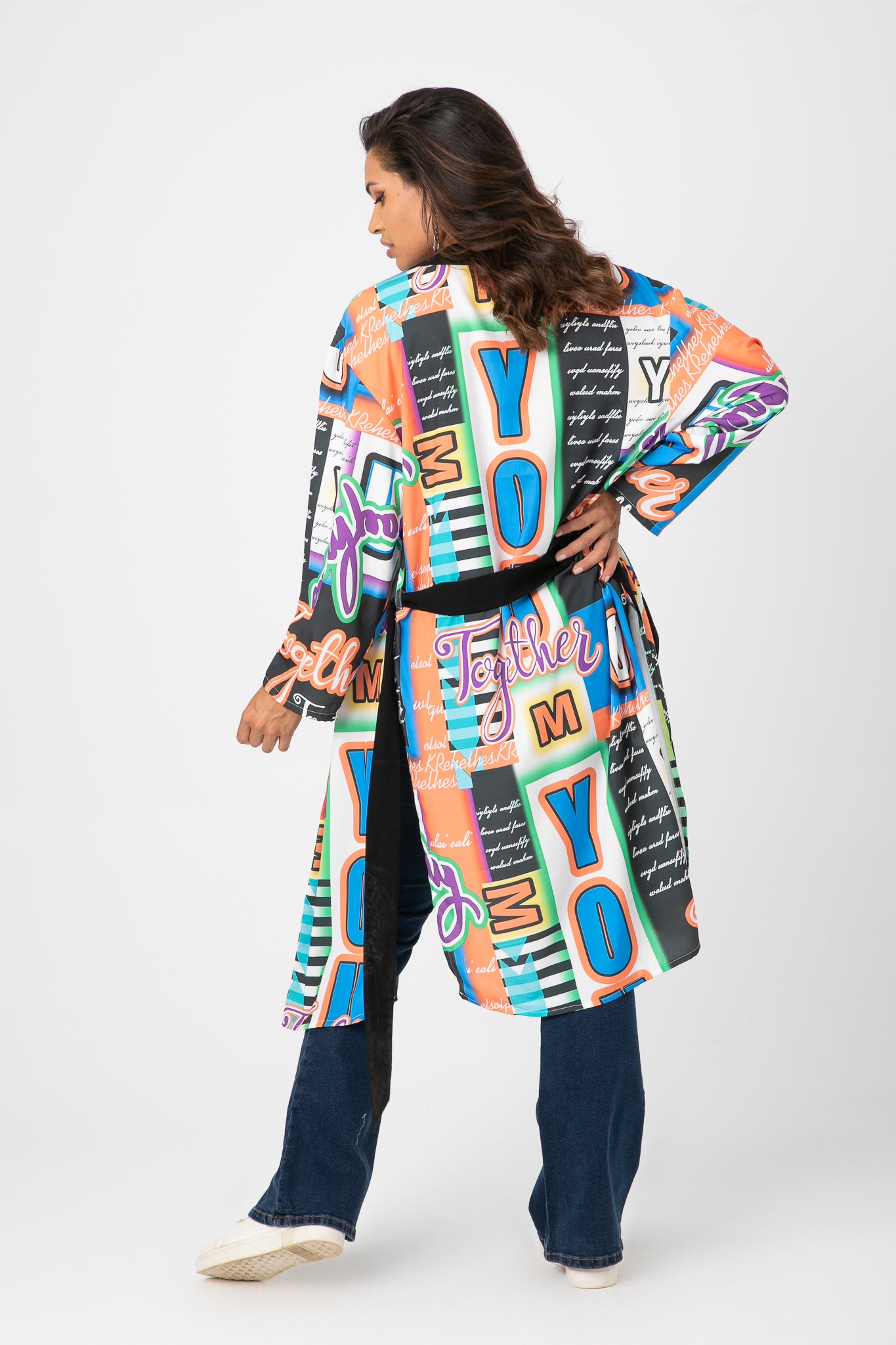 PRINTED BOARDER CARDIGAN S23W280