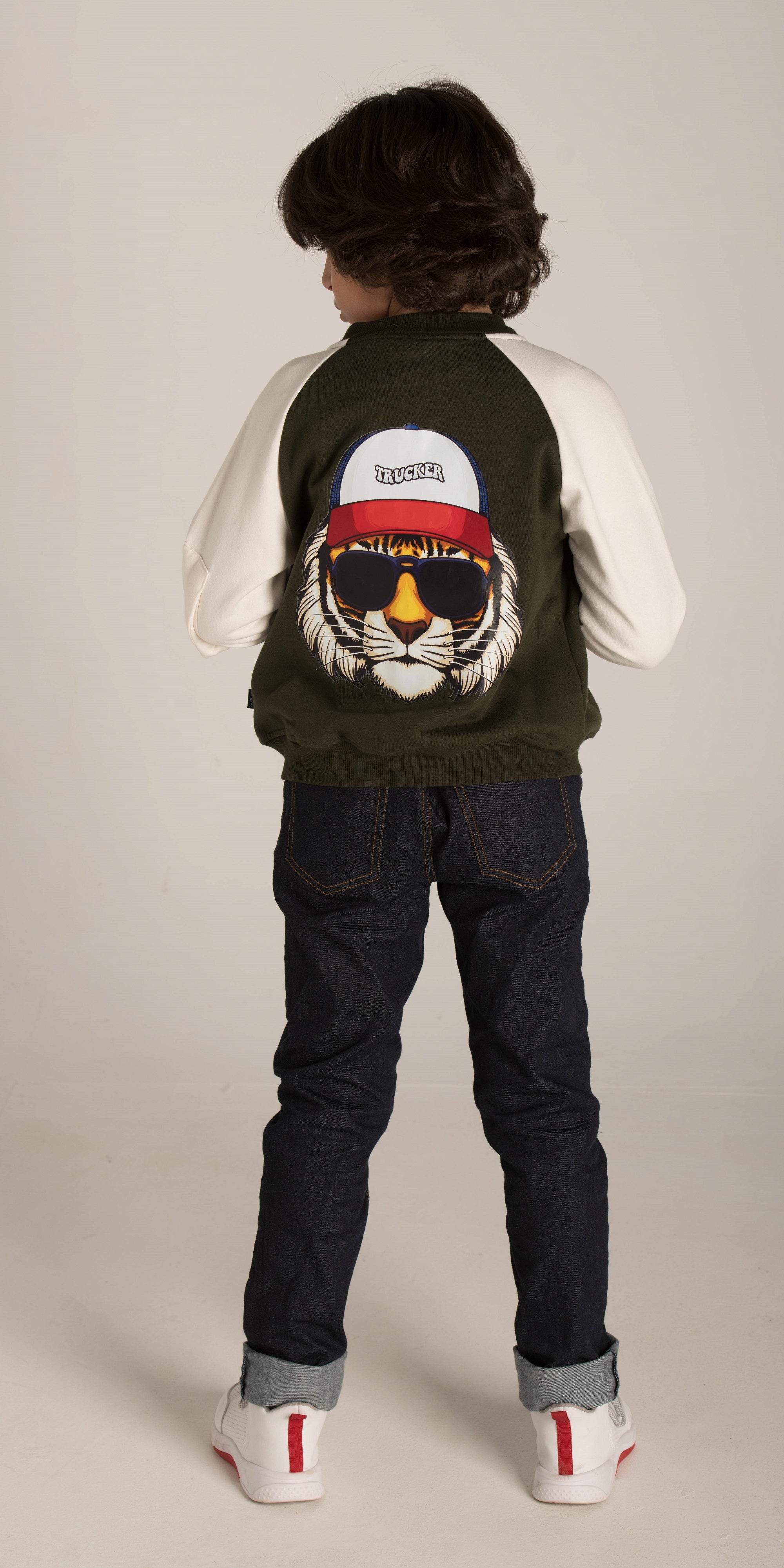 Back Print Baseball Jacket W23BSW854