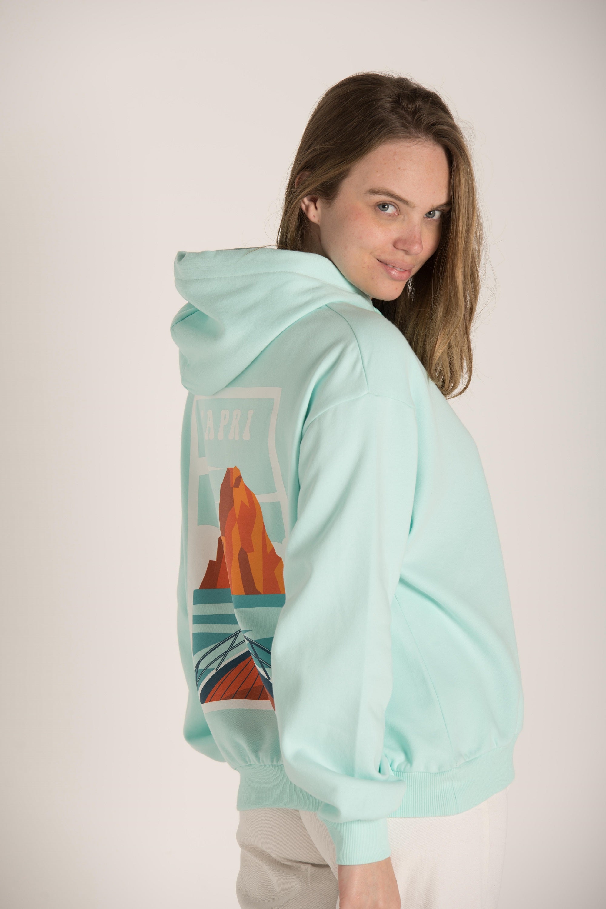 FRONT & BACK PRINTED HOODIE W23W608