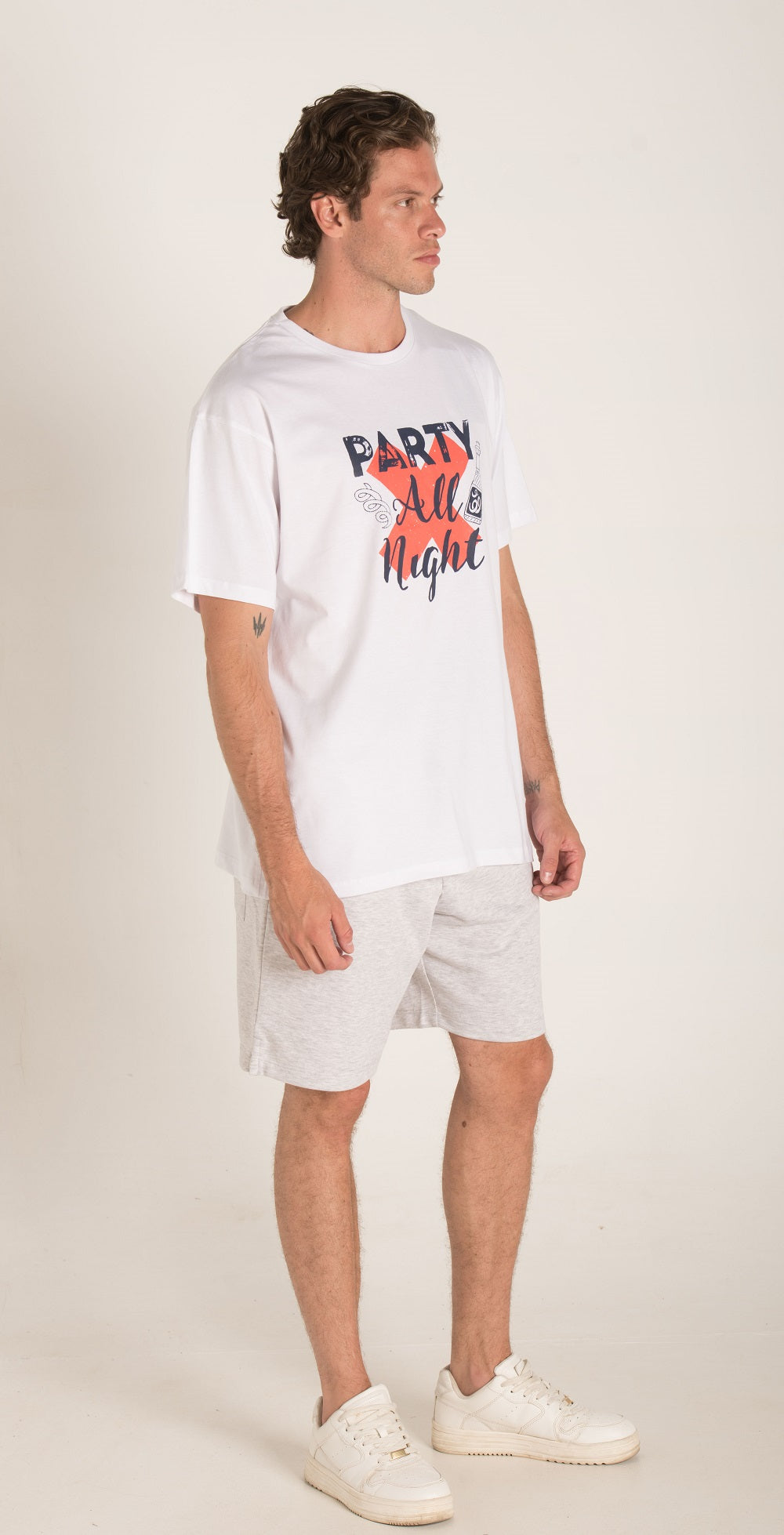 WHITE T-SHIRT WITH PARTY PRIN S24M483