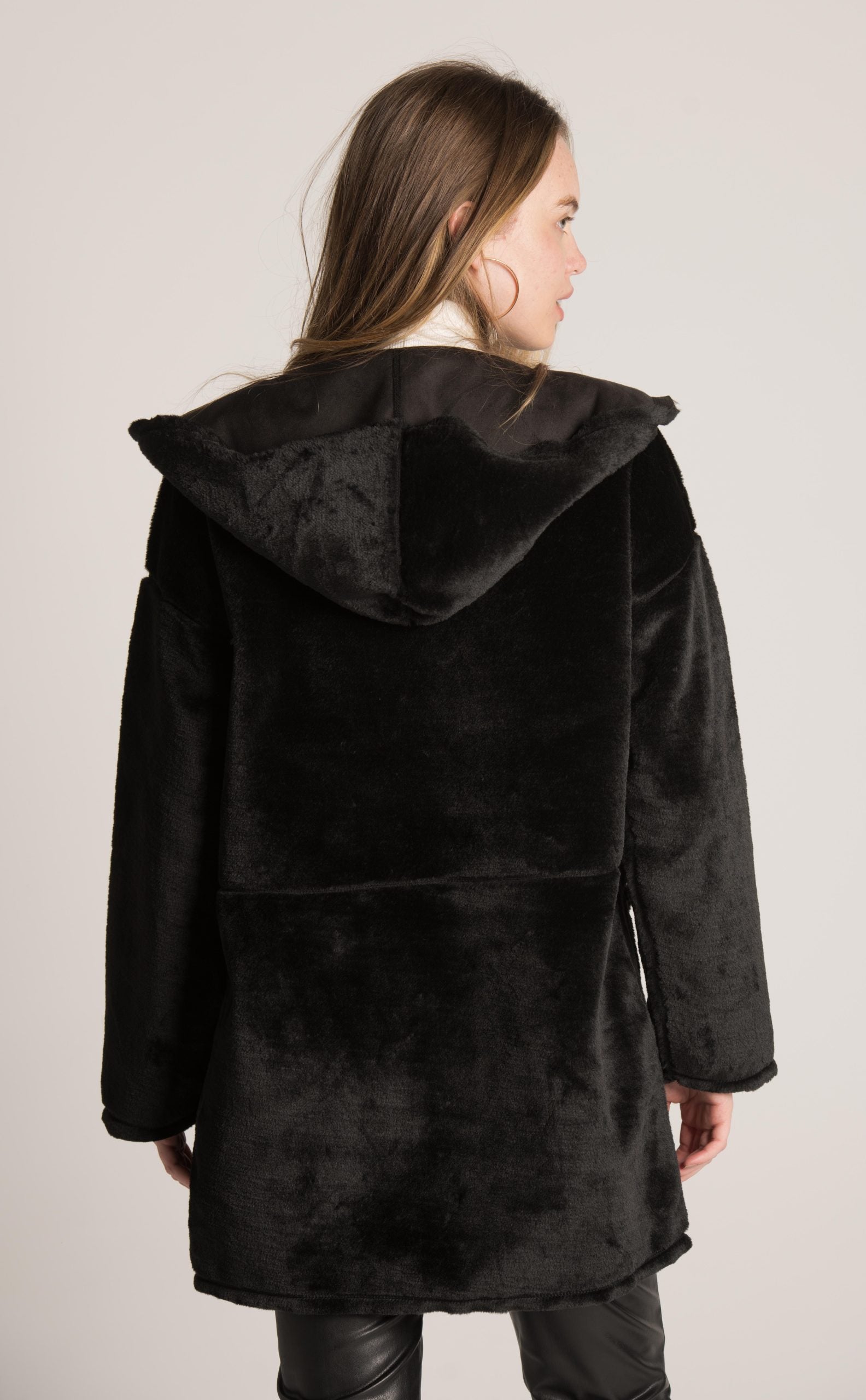 DOUBLE FACE SUEDE & FUR JACKE W23W777