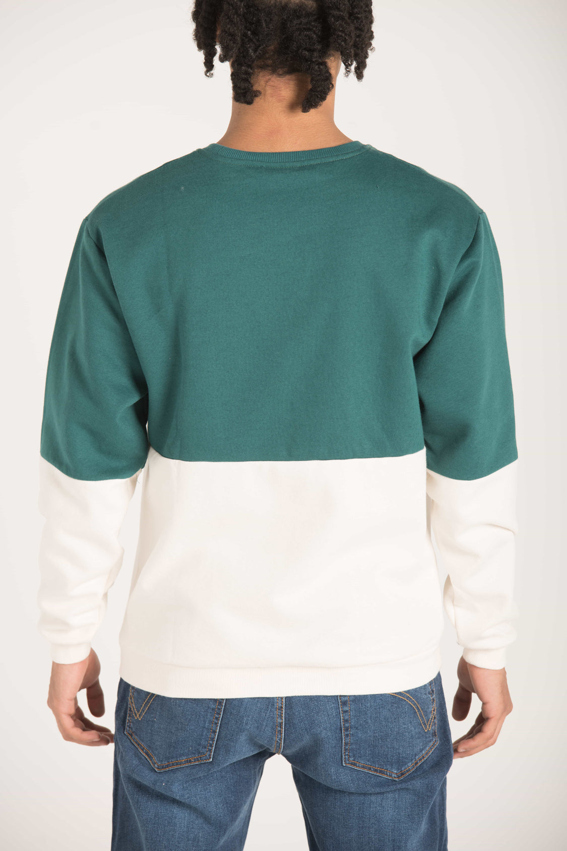 TWO COLOR CREW NECK SWEATSHIRT W23M016