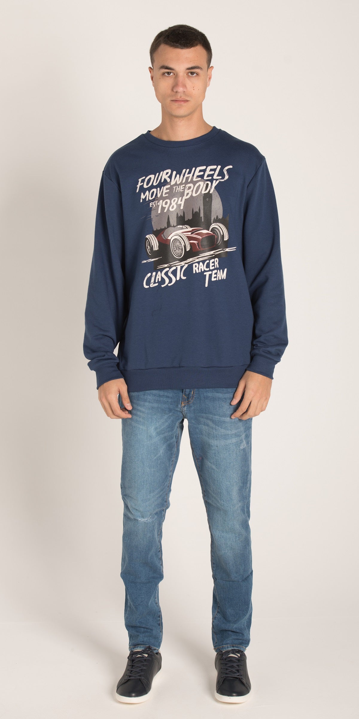 PRINTED CREW NECK SWEATSHIRT W23M023