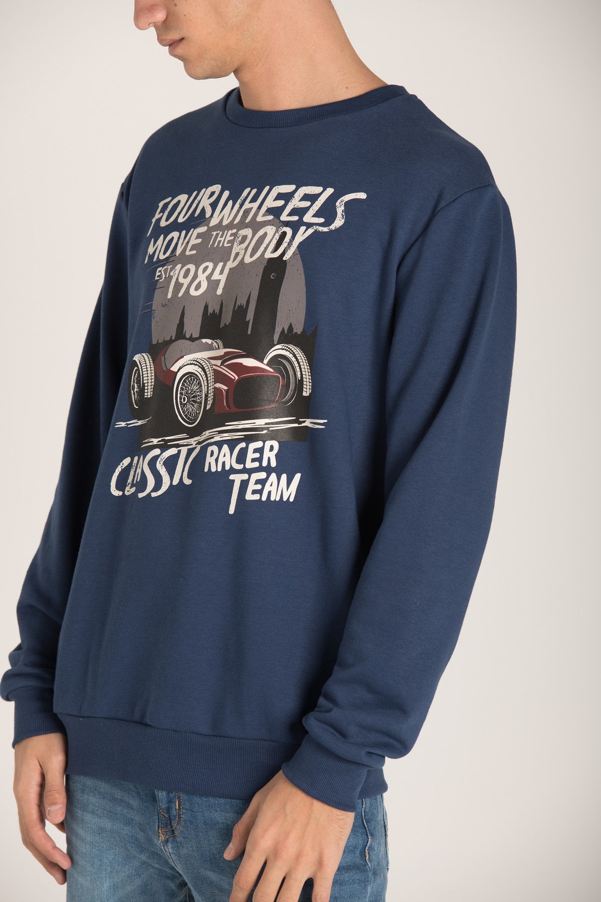 PRINTED CREW NECK SWEATSHIRT W23M023