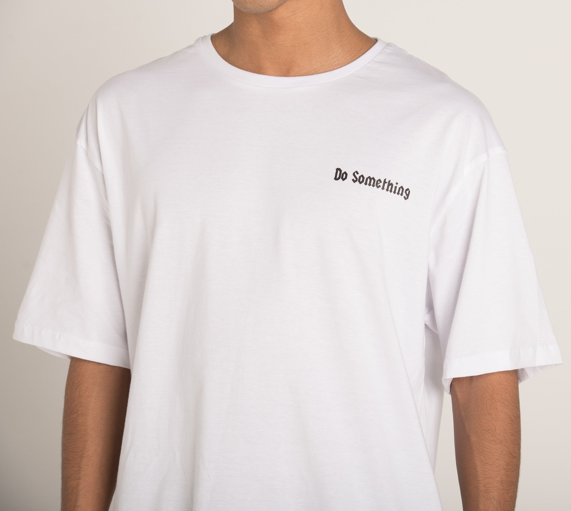 WHITE T-SHIRT WITH BLACK PRIN S24M484