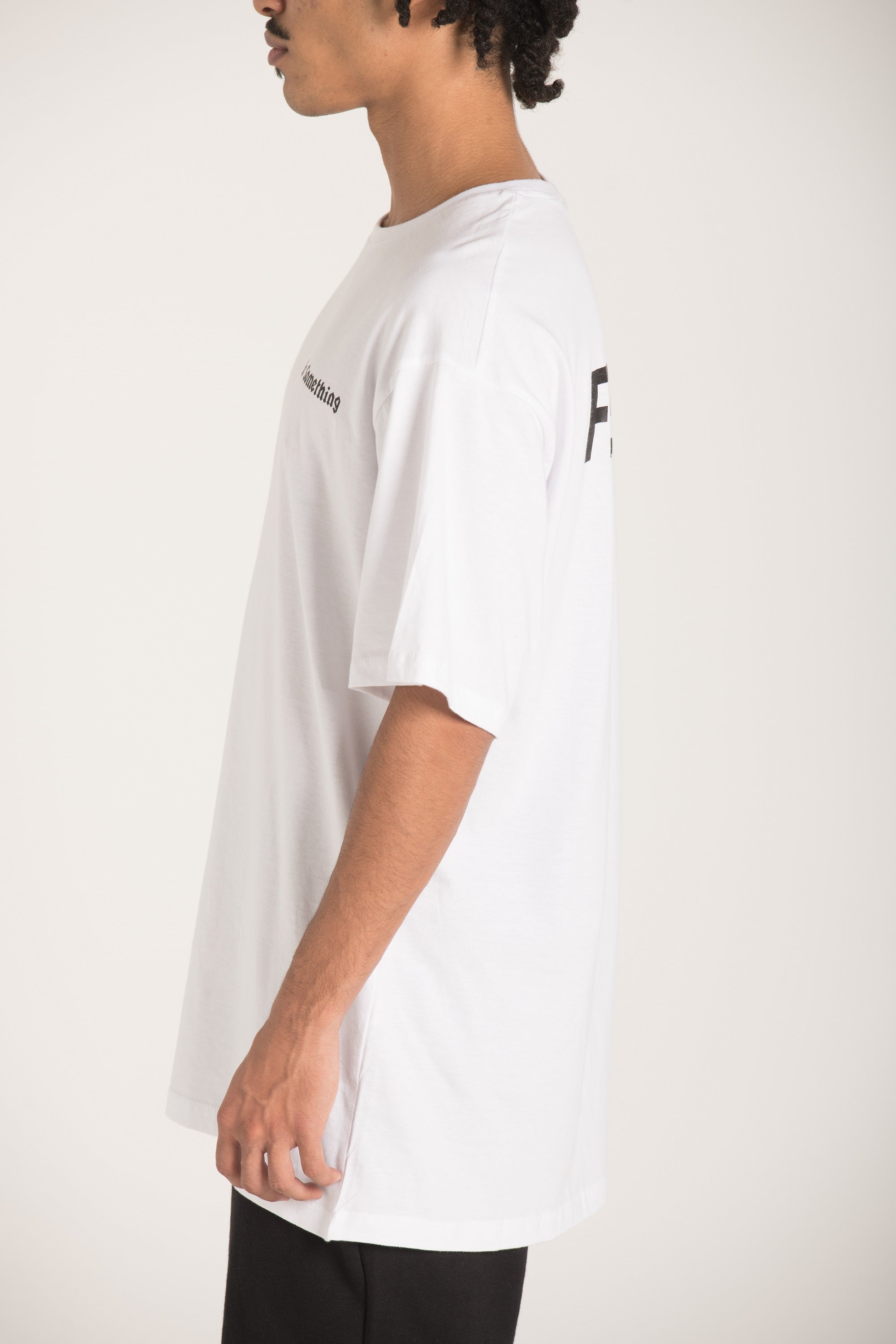 WHITE T-SHIRT WITH BLACK PRIN S24M484