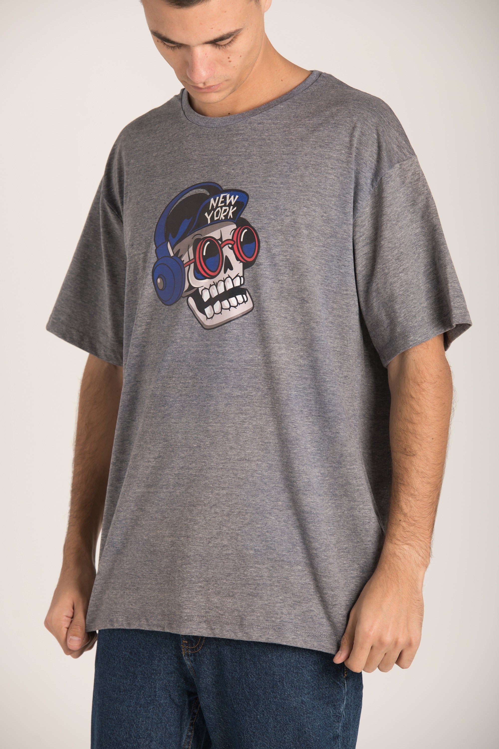 T-SHIRT WITH SKULL PRINT S24M487