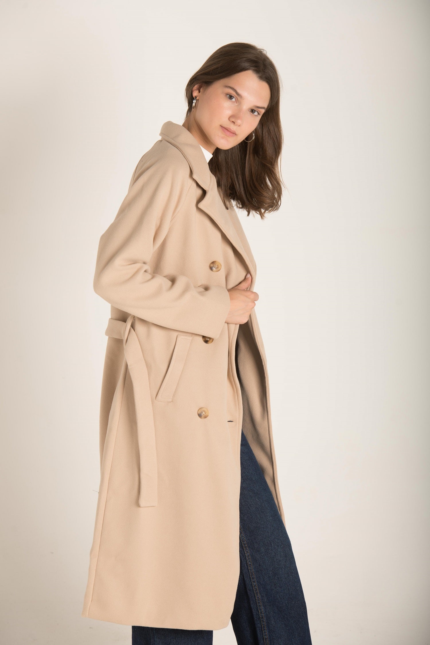 Longline Belted Trench Coat W23WJK348