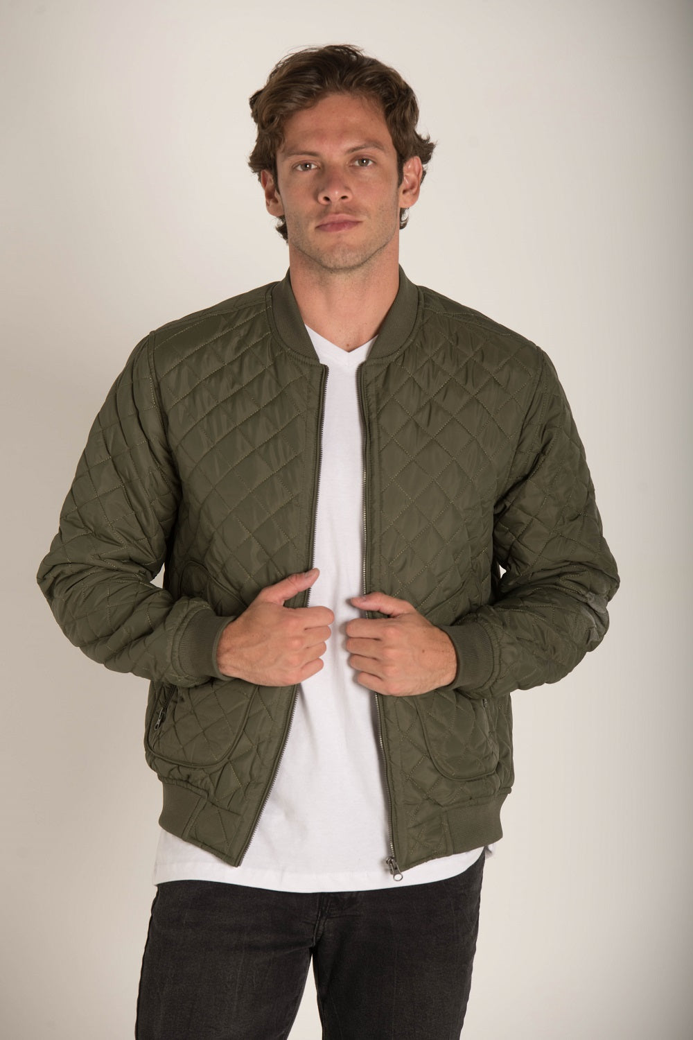 Front Zip Bomber Jacket W23MJK003